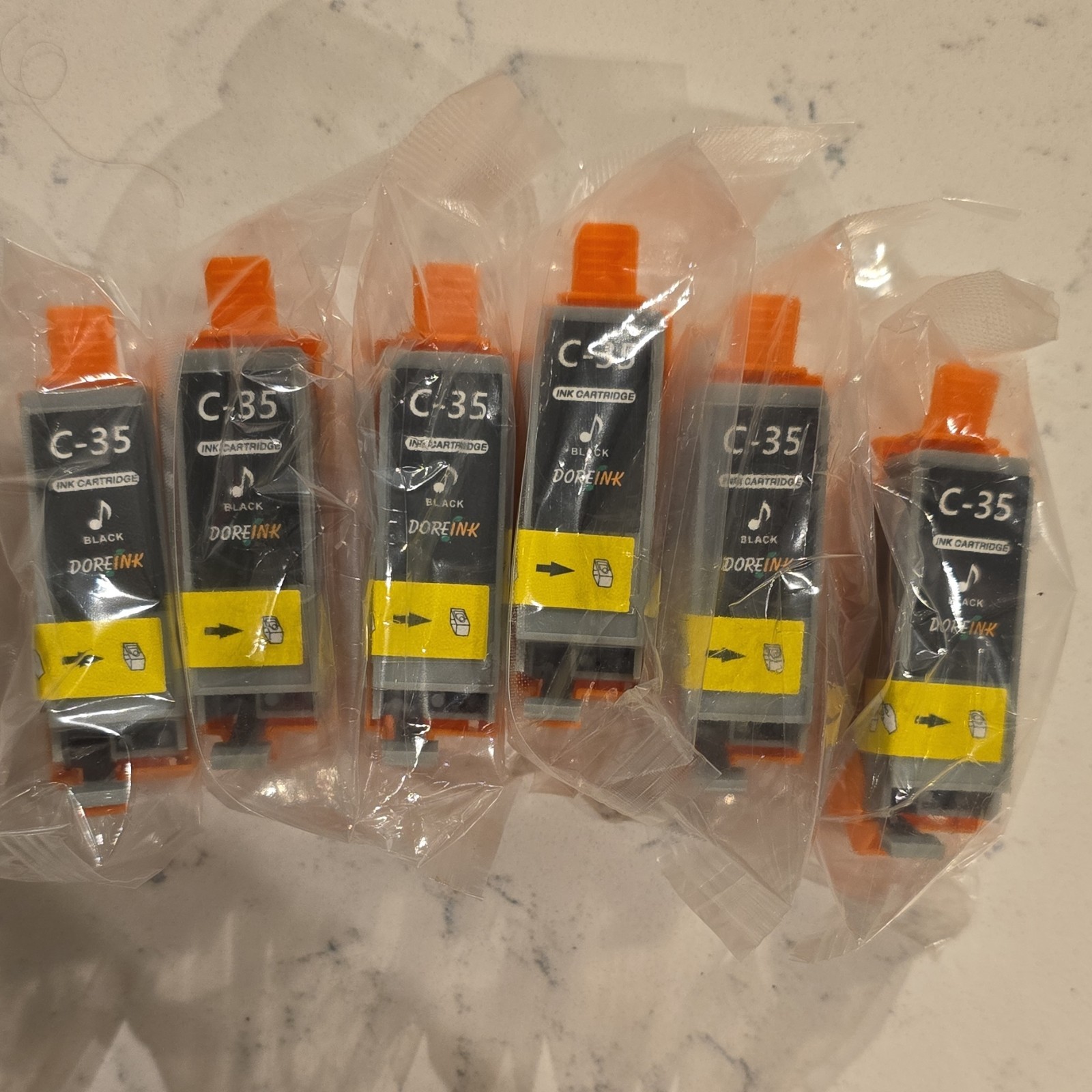 DOREINK C-35 Black Ink Cartridge Lot, Model C-35, MPN C-35, Black Printer Ink
