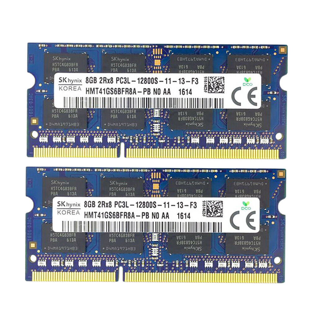 16GB 2x 8GB PC3-12800 DDR3 1600MHz 1.35V SODIMM Memory IBM Lenovo Essential G580