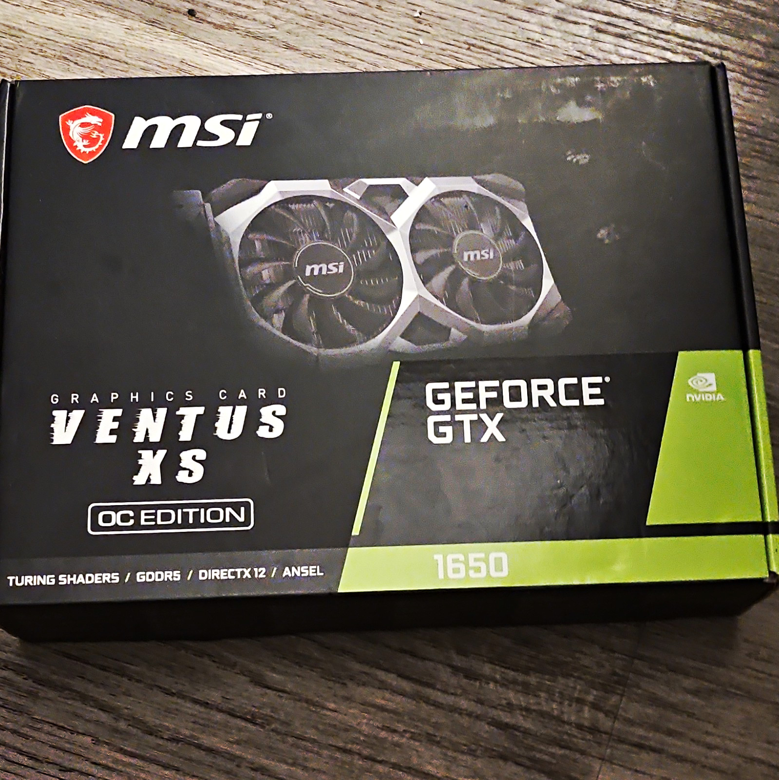 MSI GeForce GTX 1650 Ventus XS OC 4GB GDDR5 PCIe x16 HDMI/DP/DVI-D