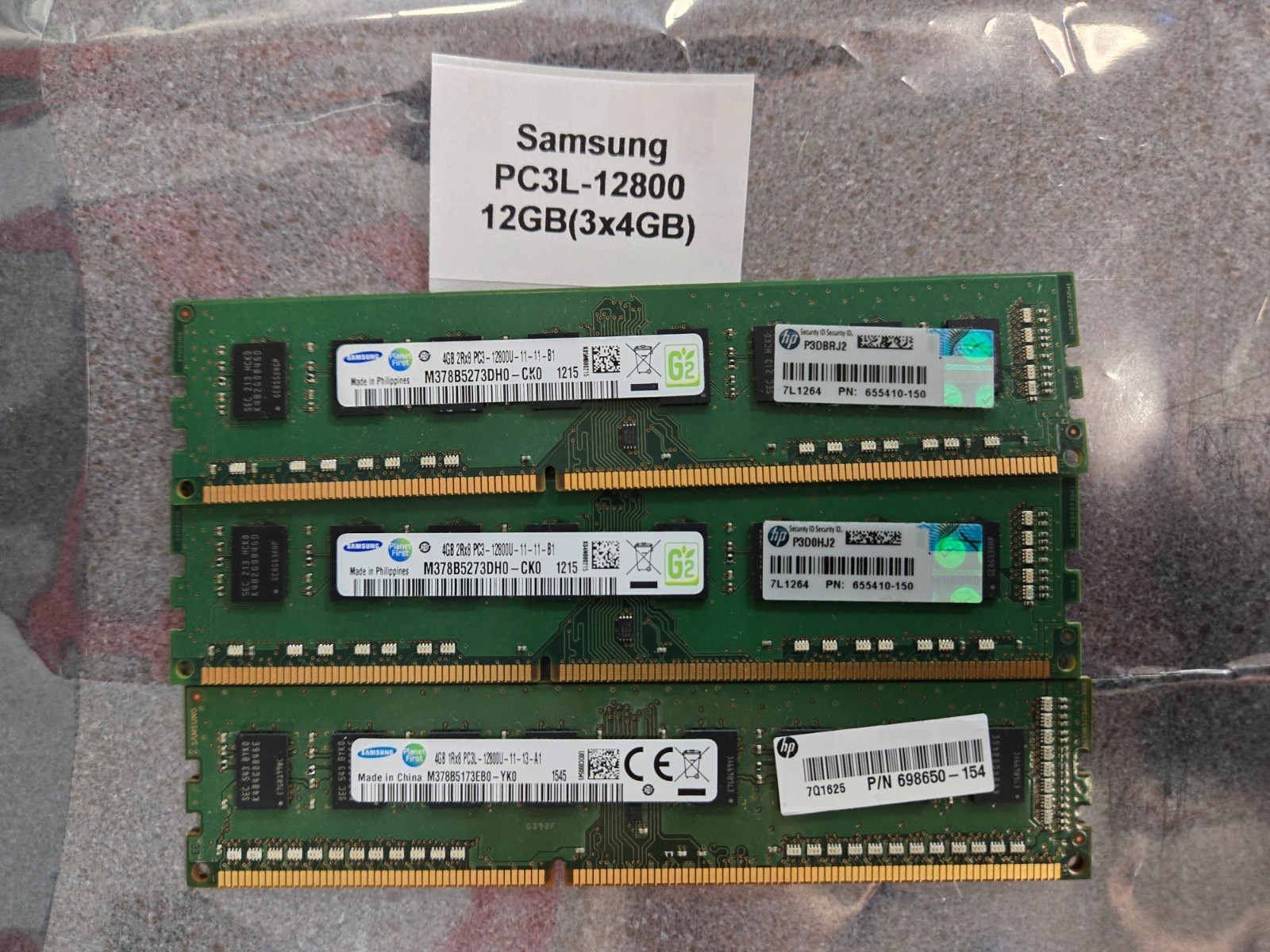 Samsung 12 GB (3x4GB) PC3L-12800 Desktop Memory RAM
