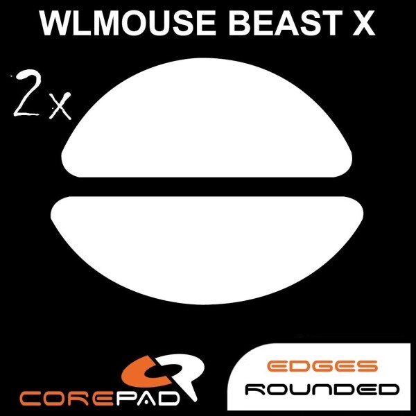 Corepad Skatez PRO WLmouse BEAST X Wireless Replacement Mouse Feet PTFE Hype