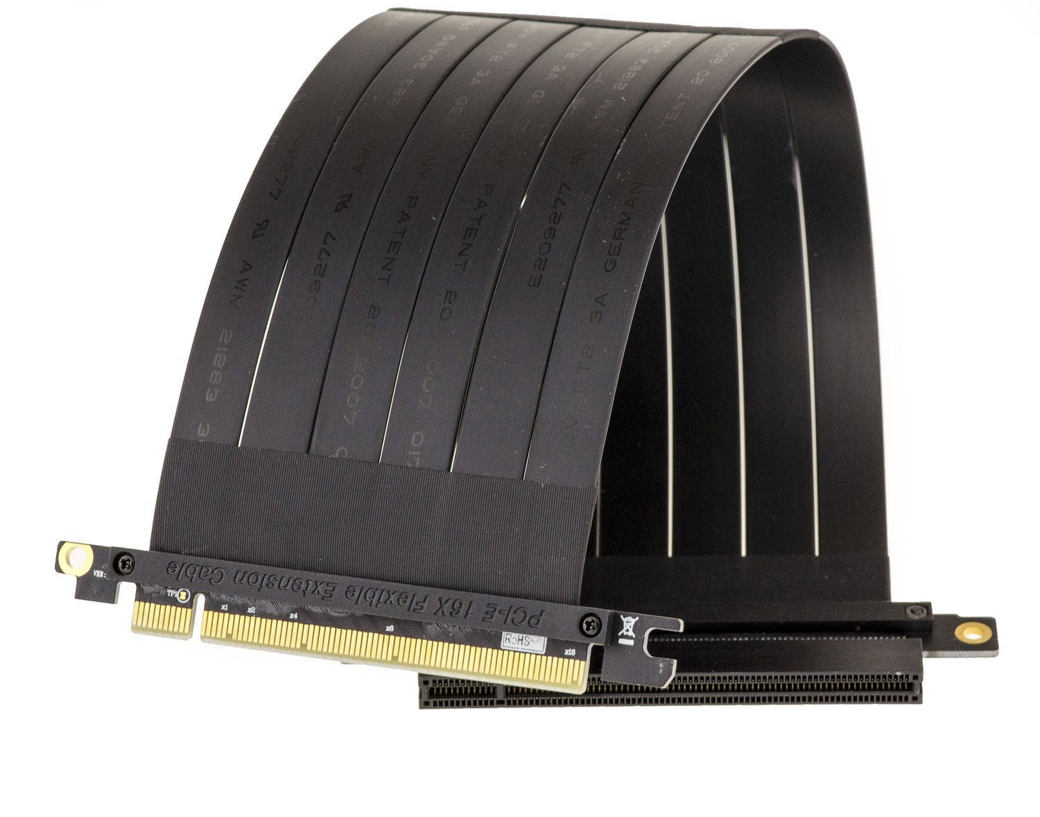 PCI EXPRESS Riser 16X - 30CM - PCIe 3.0 3.1 4.0 - Isolated - 180° Connection