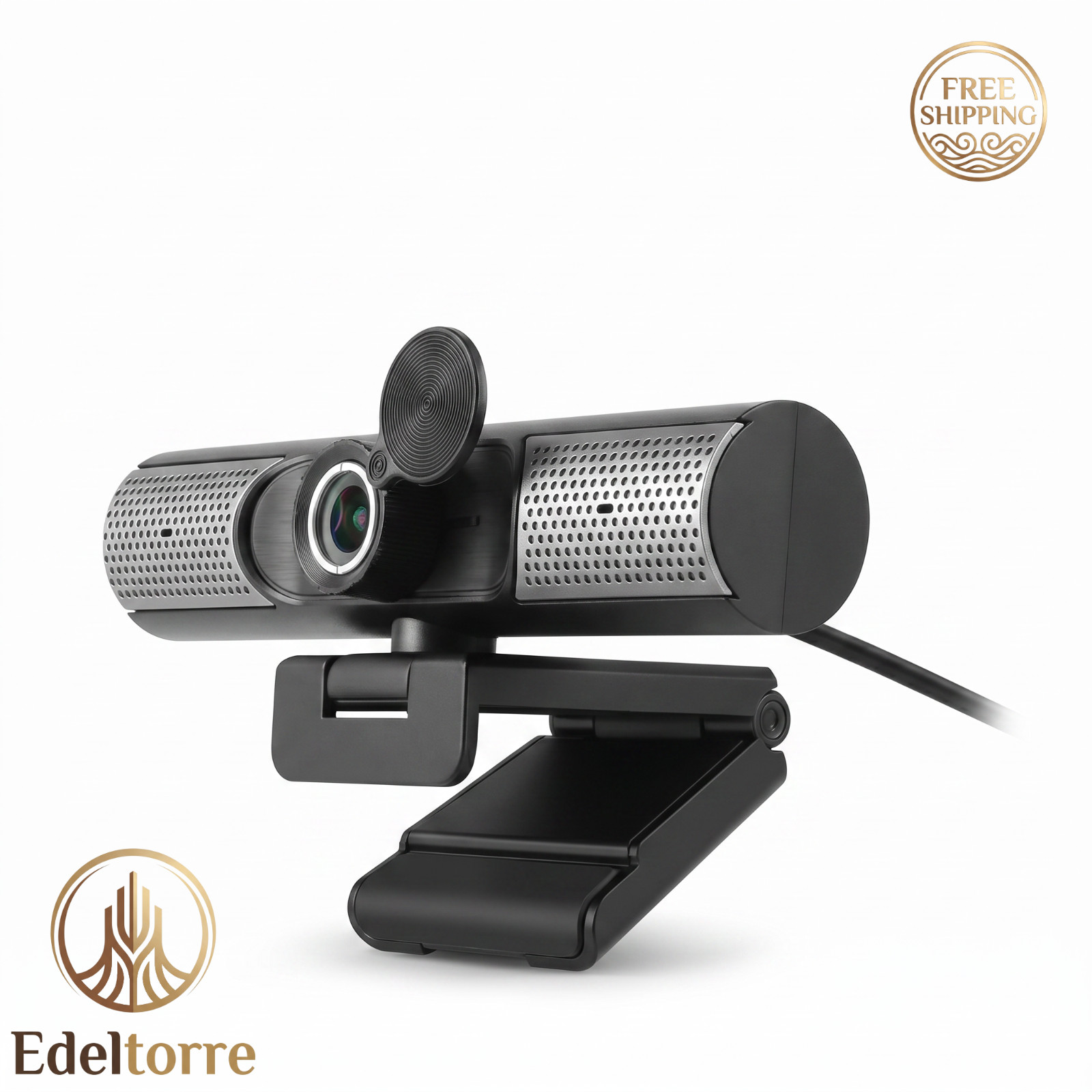 USB HD 1080P Webcam Omni-Directional Mic Built-in Speakers Plug & Play AWCS06F