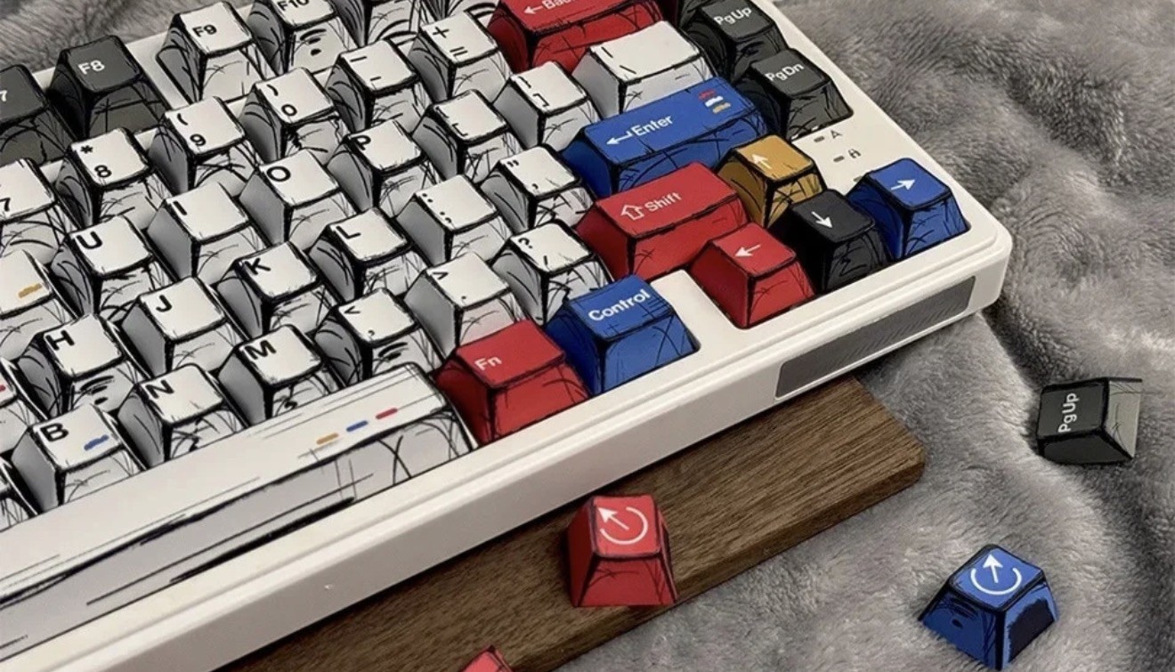 136 Key Manga Style Colorful Keycap Set Mechanical Keyboard Full Set Gift