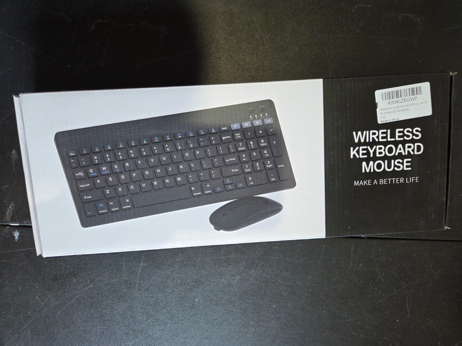 Multi-Device Bluetooth Wireless Keyboard and Mouse Combo Ultra Slim Set- D Green