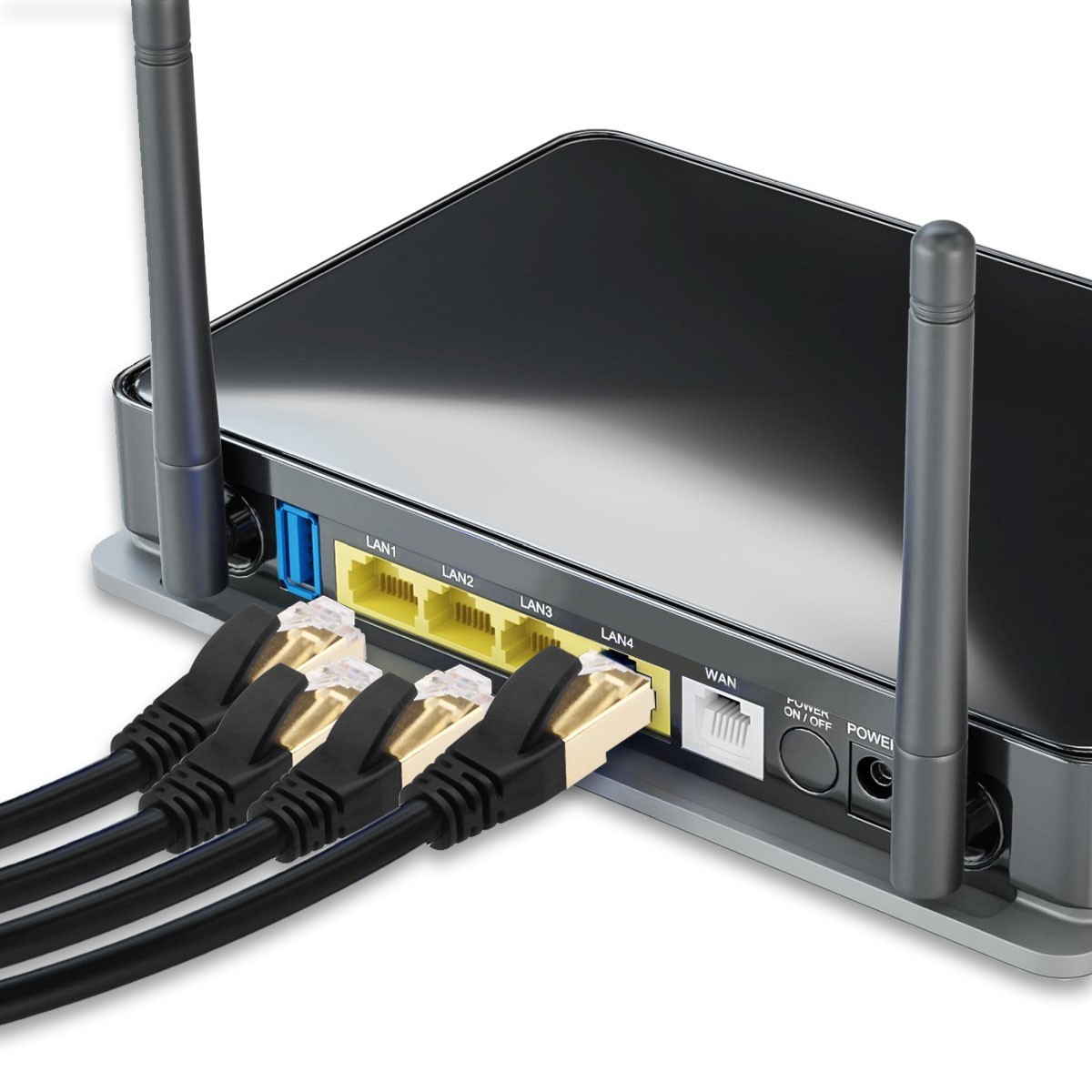 NEW CAT8 50FT Ethernet High Speed Gold-Plated Cable with RJ45 (8P8C) For LAN/WAN