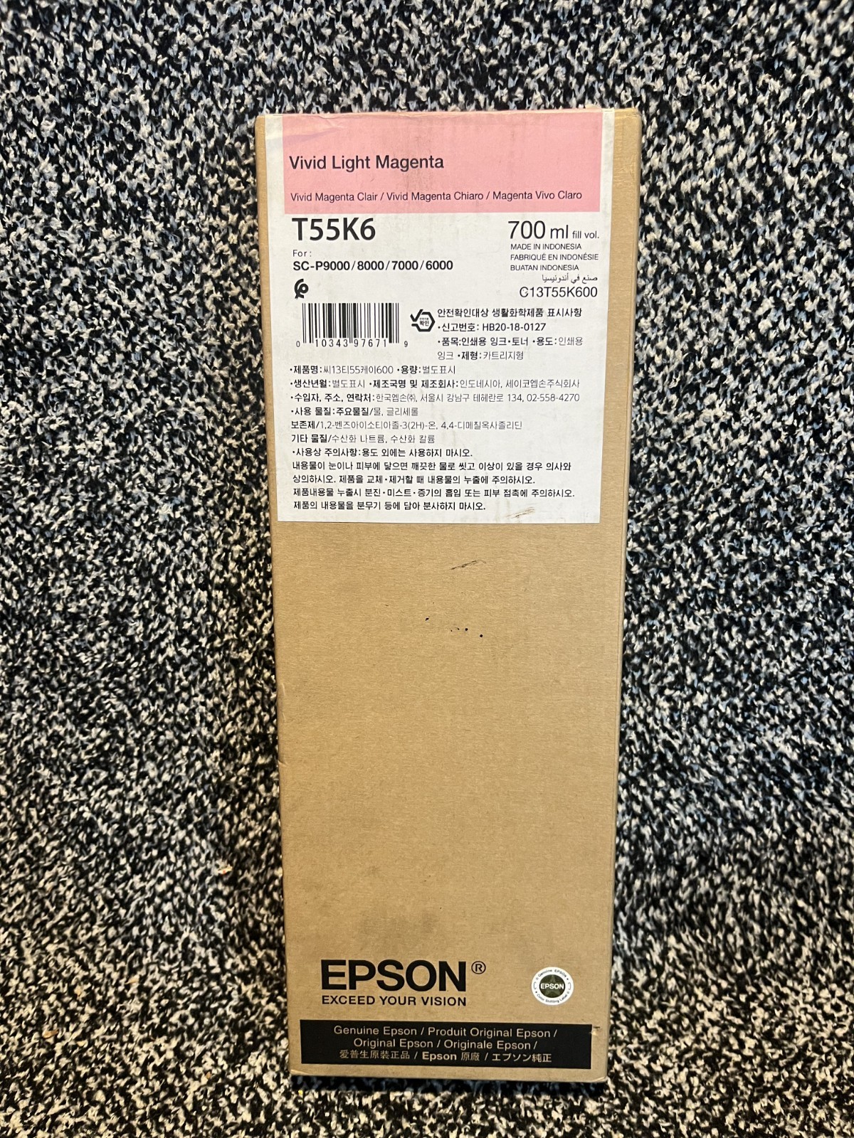 Genuine Ink Epson T55K6 Vivid Light Magenta Date: August 2025