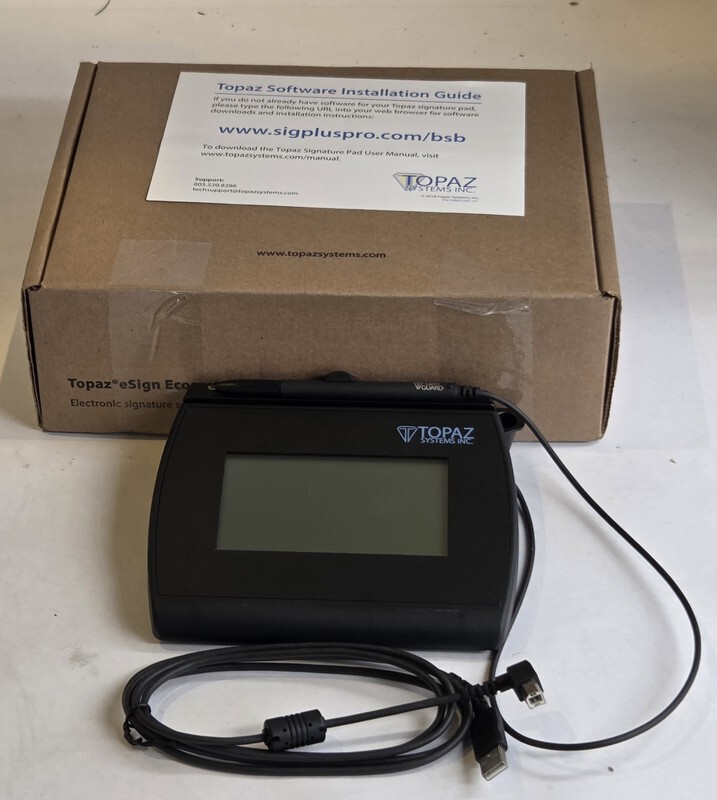 TOPAZ SYSTEMS T-LBK755SE-BBSB-R HIGHER SPEED MODEL GEM LCD SIGNATURE CAPTURE PAD