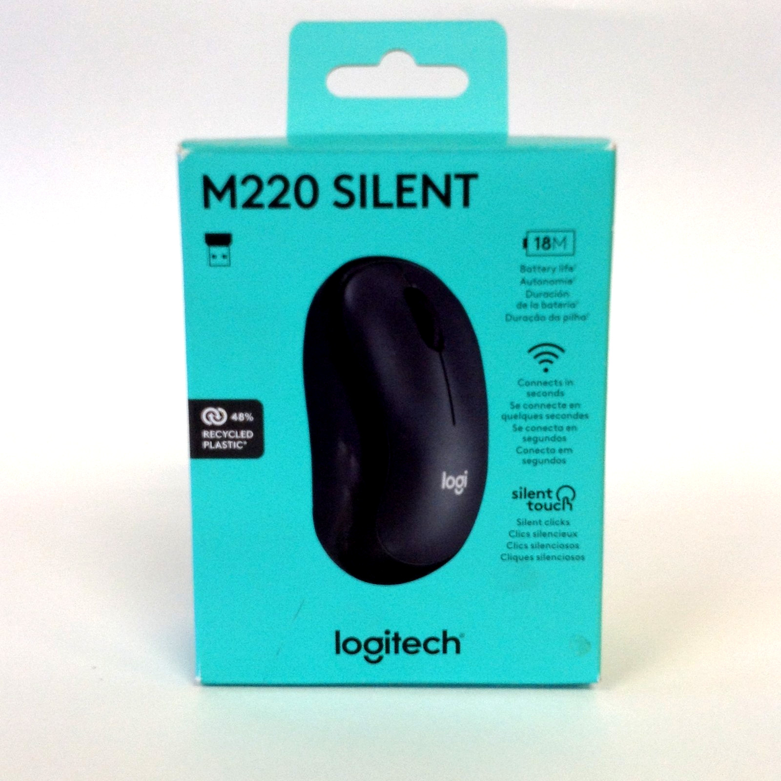 Logitech M220 Silent Wireless Mouse USB-A BLACK 910-006127 NEW