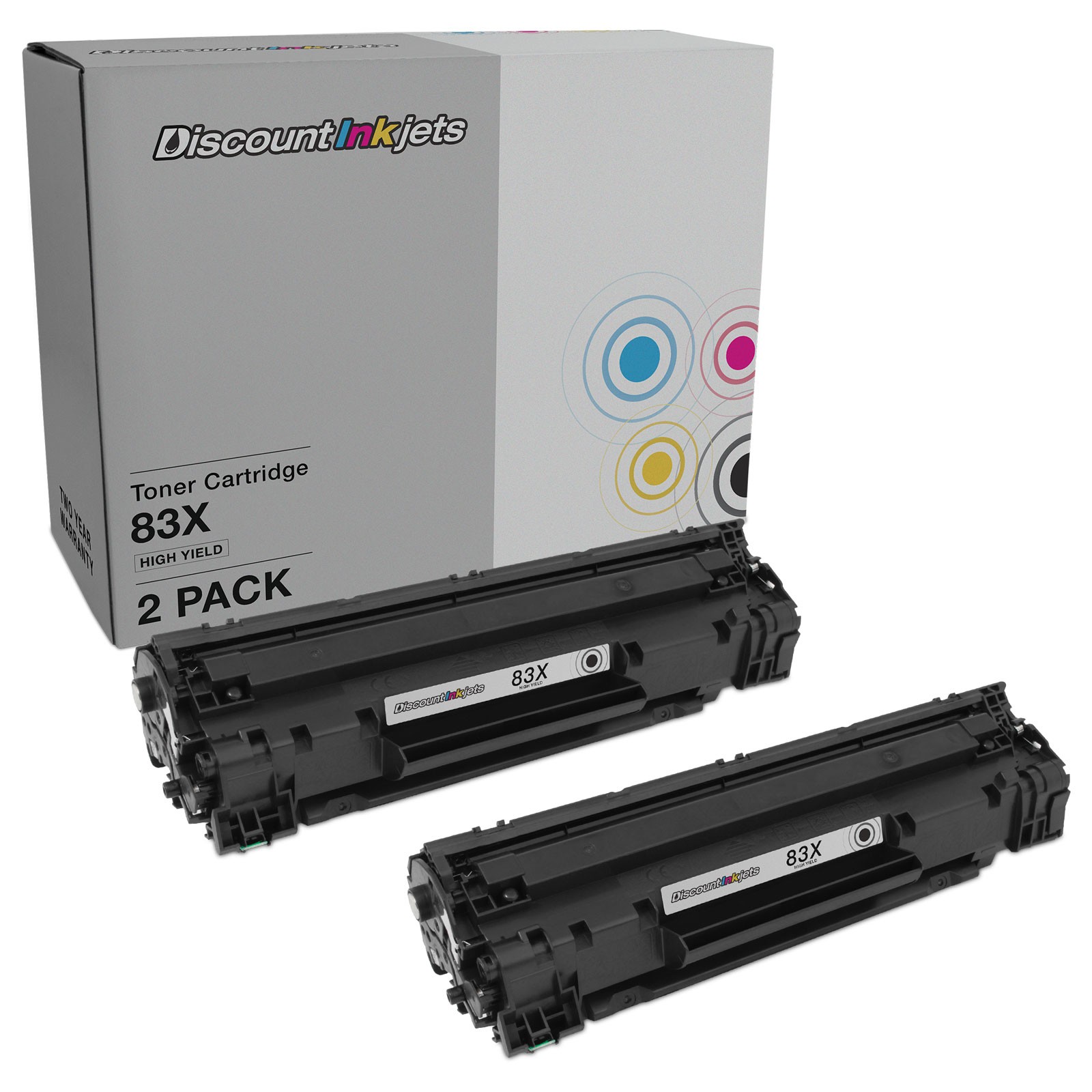 Compatible Toner Cartridge Replacements for HP 83X high yield (2 Pack - Black)