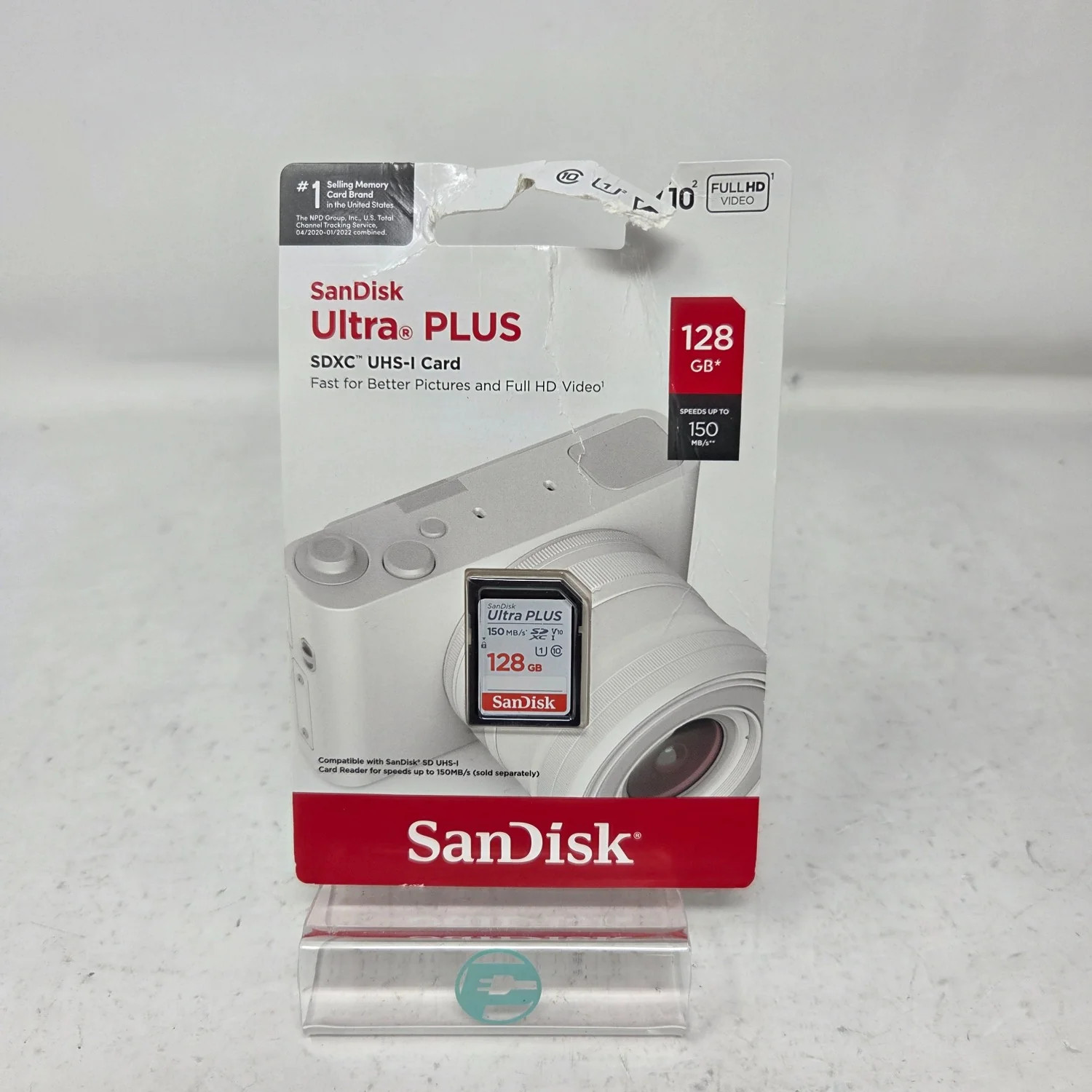 New SanDisk Ultra PLUS 128GB Class 10 SDHC Card FHD 