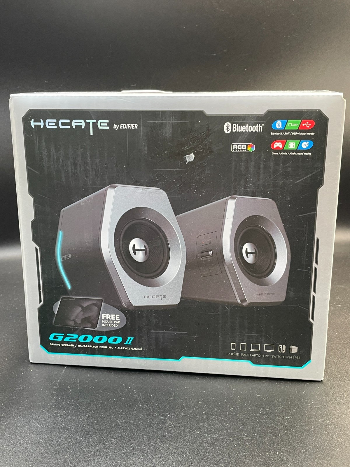  Print Share Edifier G2000 II 2.0 Bluetooth Gaming Speakers with RGB Lighting