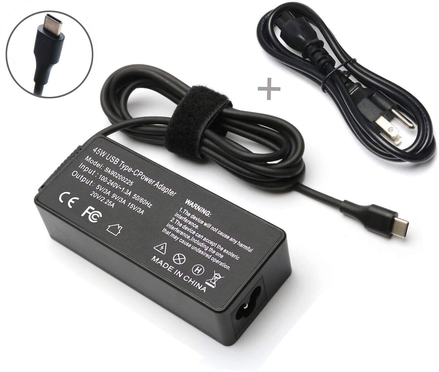 AC Adapter For Lenovo Chromebook C340-11 Type 81TA 81TA0010US Charger Power Cord