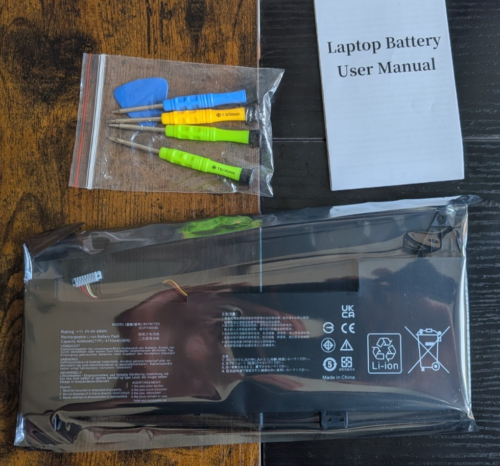 B31N1723 48Wh replacement laptop battery
