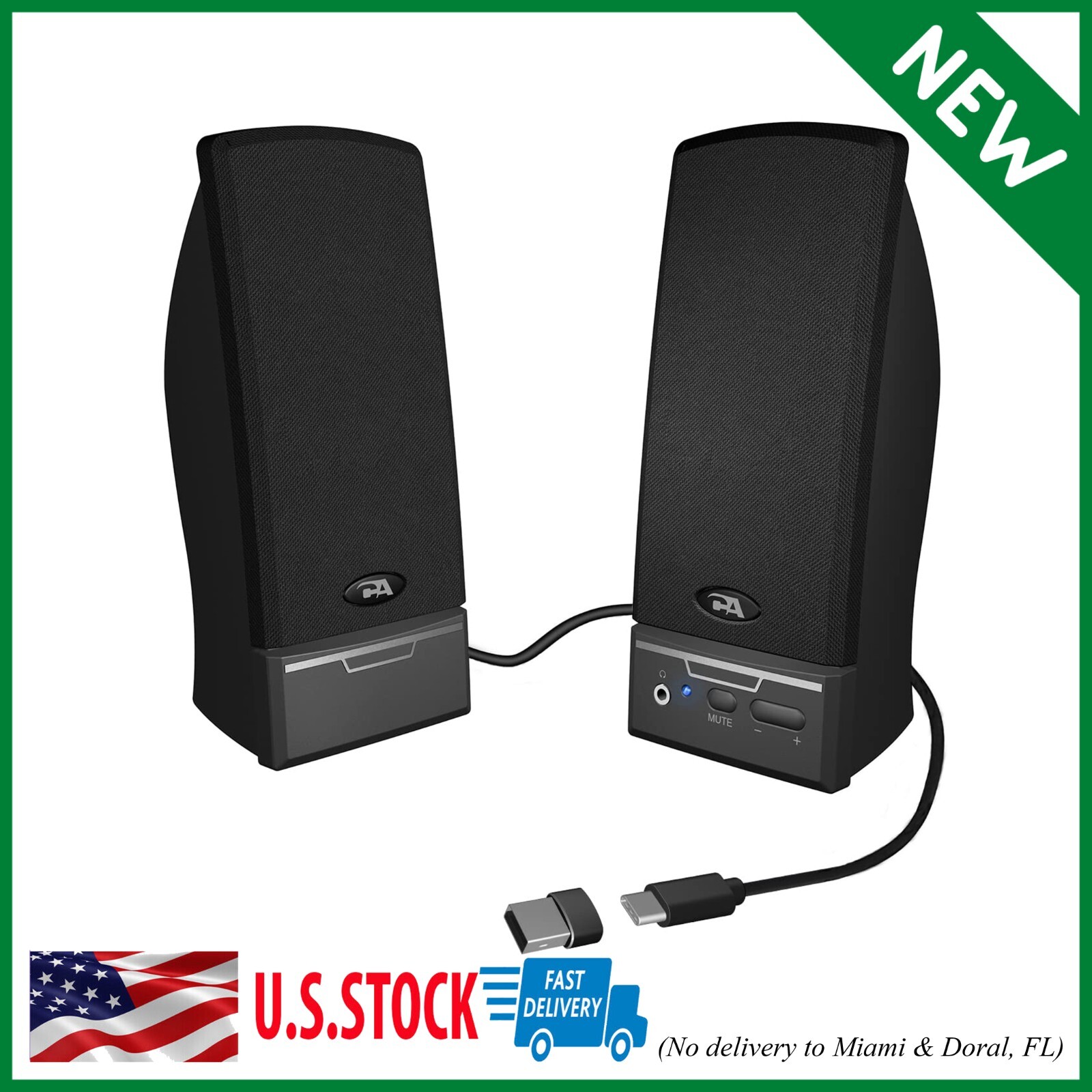Computer Speaker Amplifier System Set Desktop Multimedia Speakers for Laptop Pc