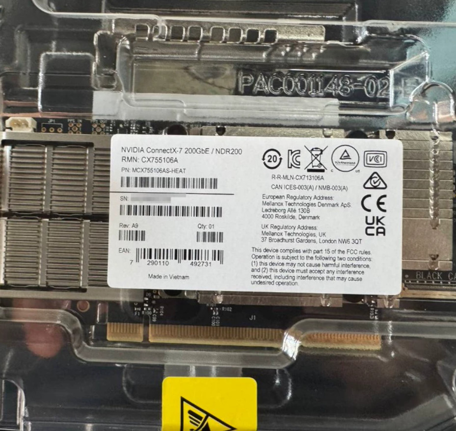 Original Mellanox MCX755106AS-HEAT ConnectX-7 Adapter Card 200GbE/NDR200