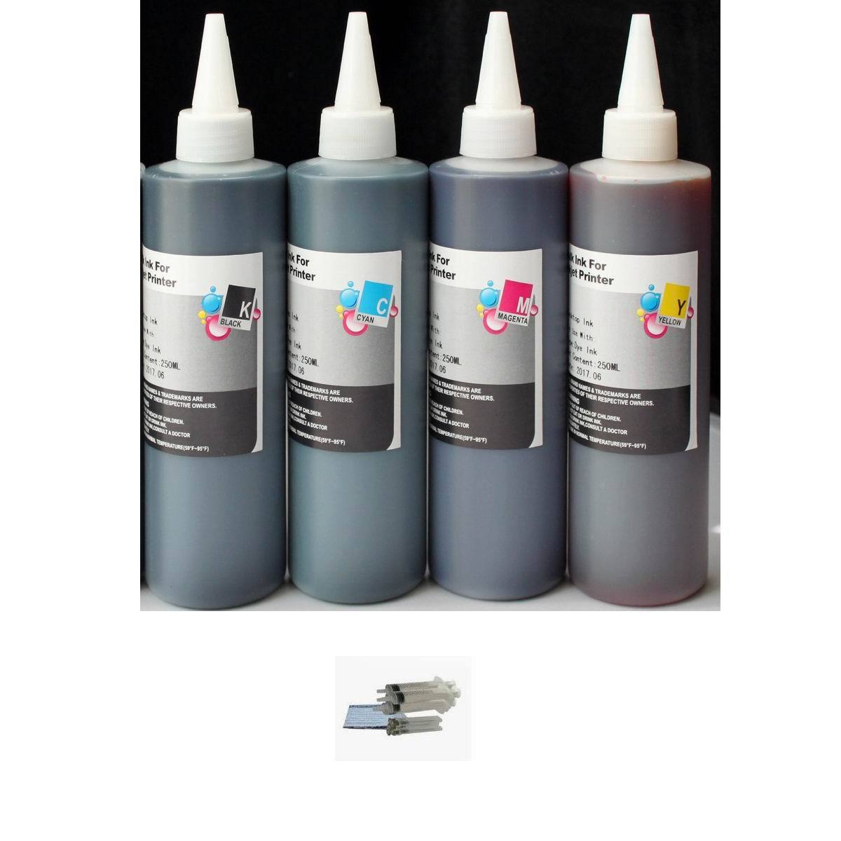 4 Bulk refill ink for Ricoh inkjet printer 4 colors 4x250ml