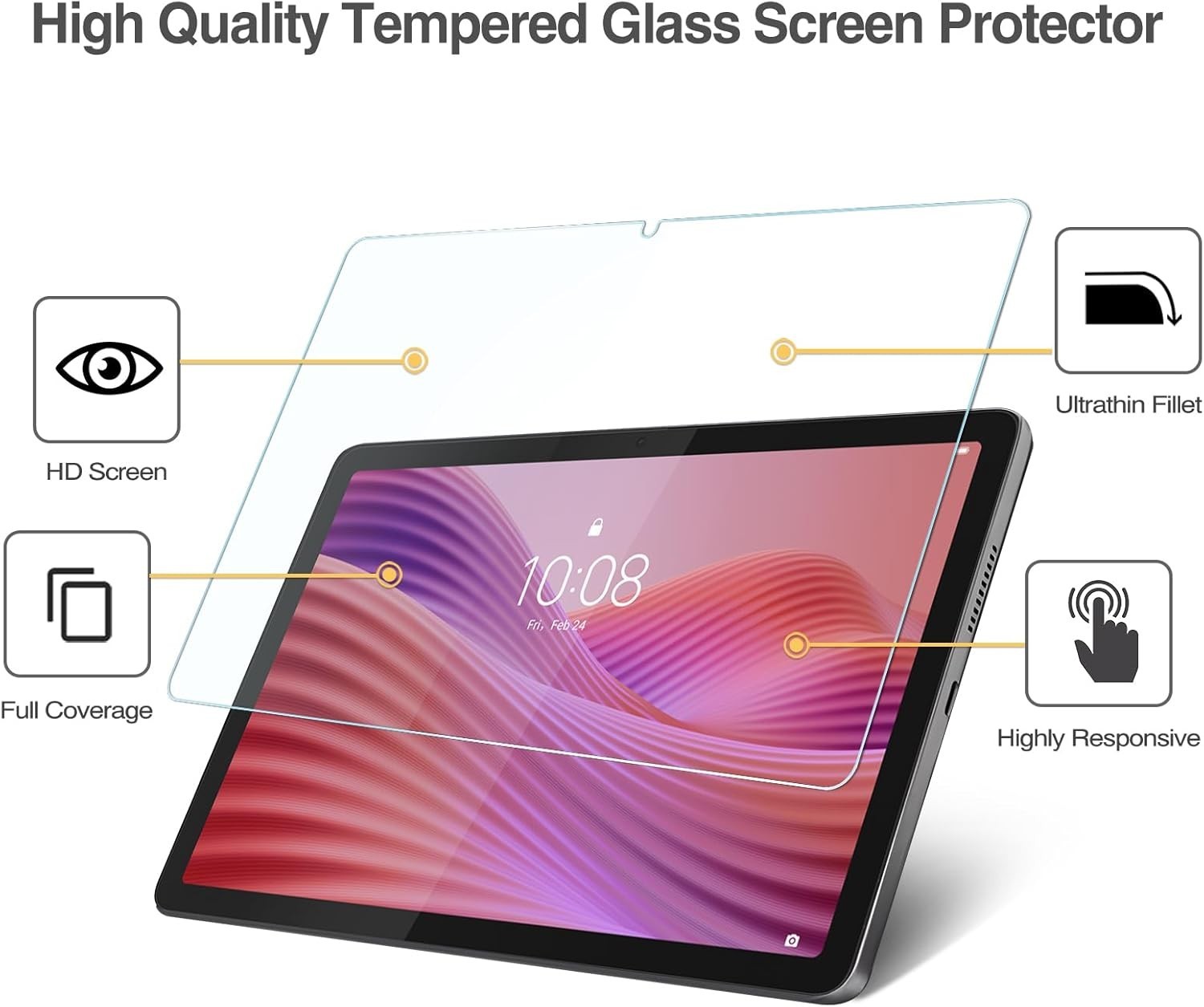 Screen Protector for Lenovo Tab 10.1 Inch 2025 (TB311FU/TB311XU) Tempered Glass