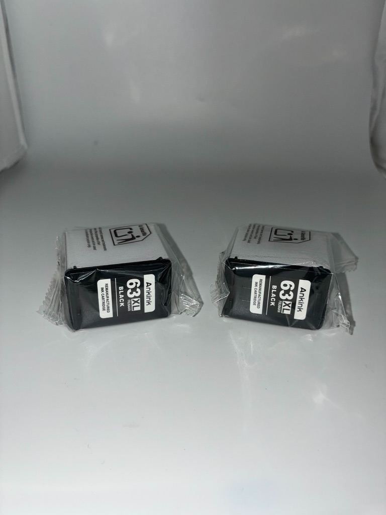 2 Pack 63XL Black Compatible HP Ink Cartridges