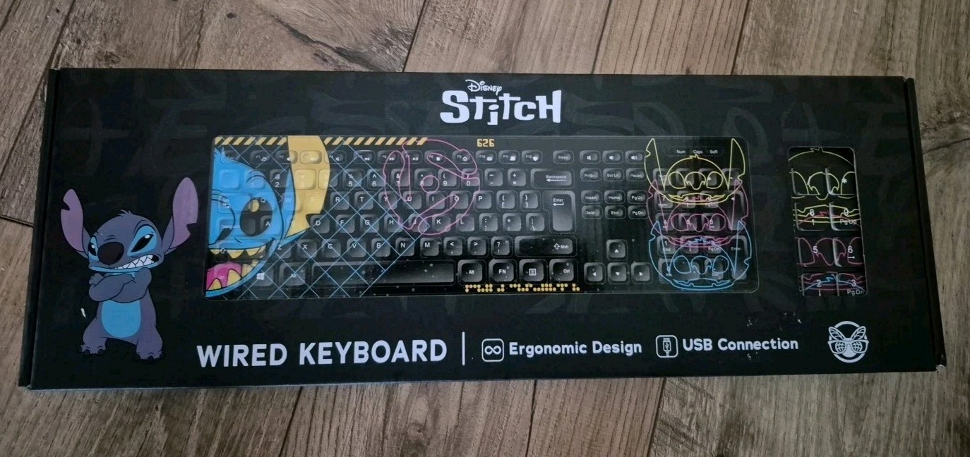 Disney Stitch Wired Keyboard Brand New By Culturefly Adorable Stitch