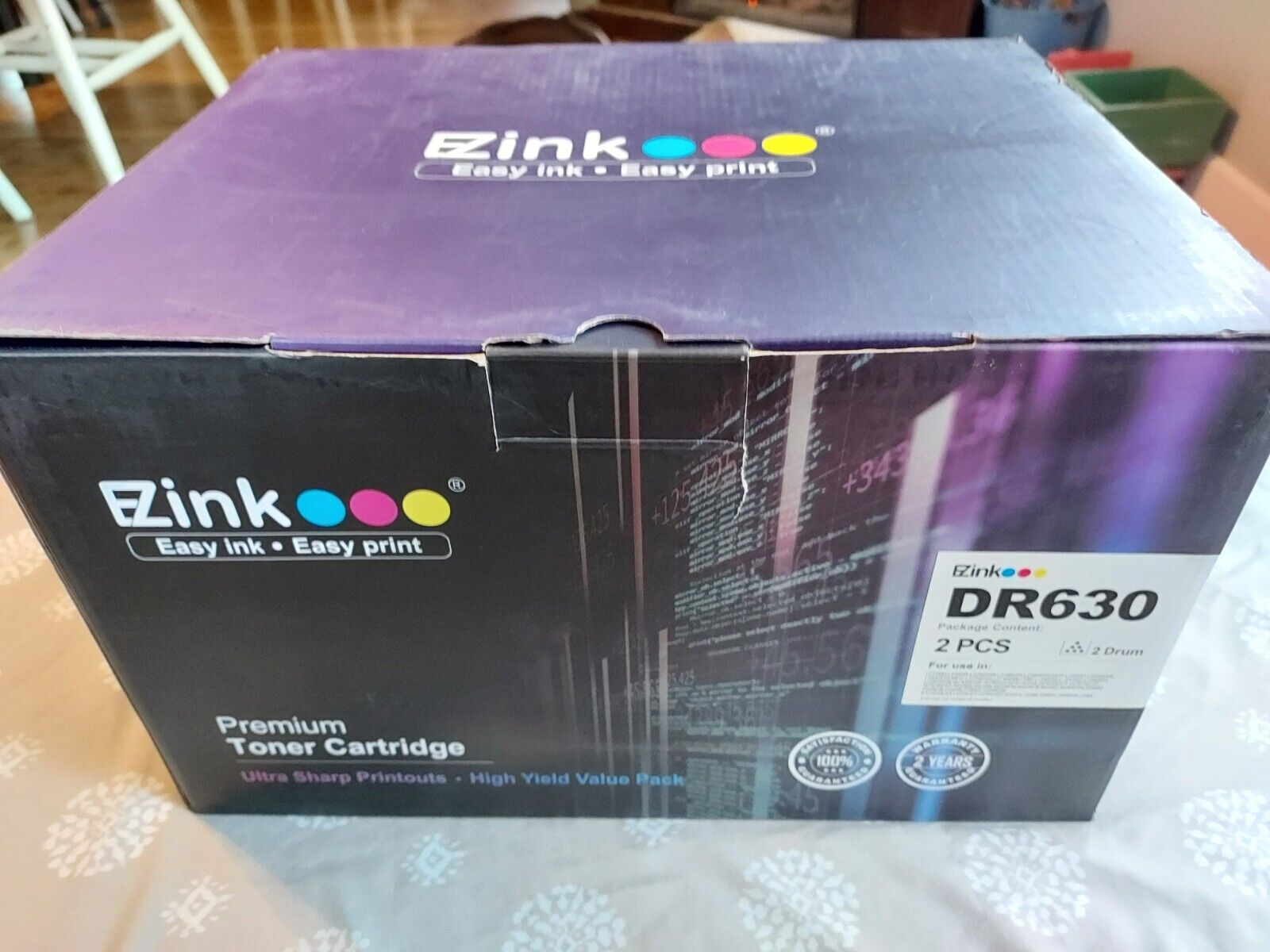EZINK Premium DR630 Drum Unit Black New 2 Pcs 
