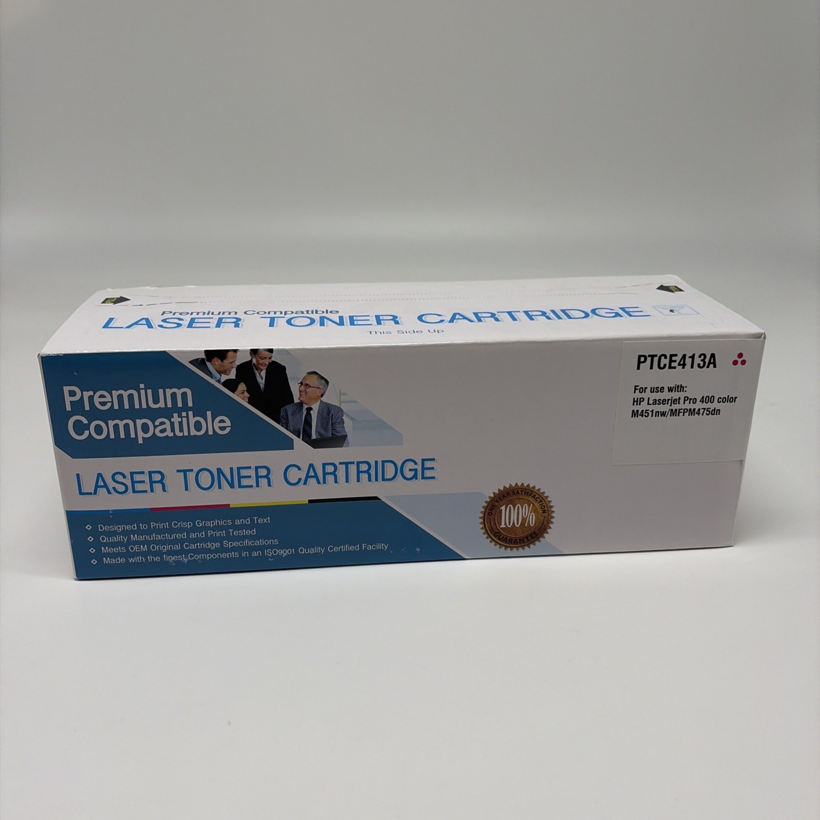 PREMIUM COMPATIBLE MAGENTA TONER CARTRIDGE MODEL PTCE413A