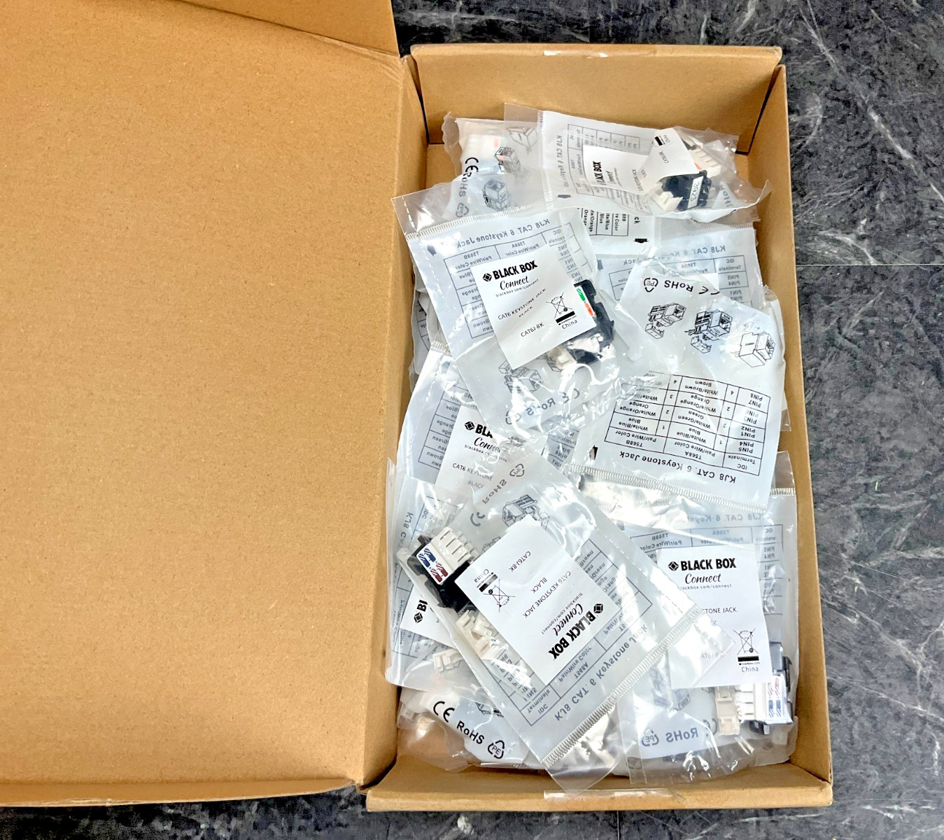Black Box Cat6 Value Line Keystone Jack 25 Pack CAT6J-BK-25PAK ✅❤️️✅❤️ NEW