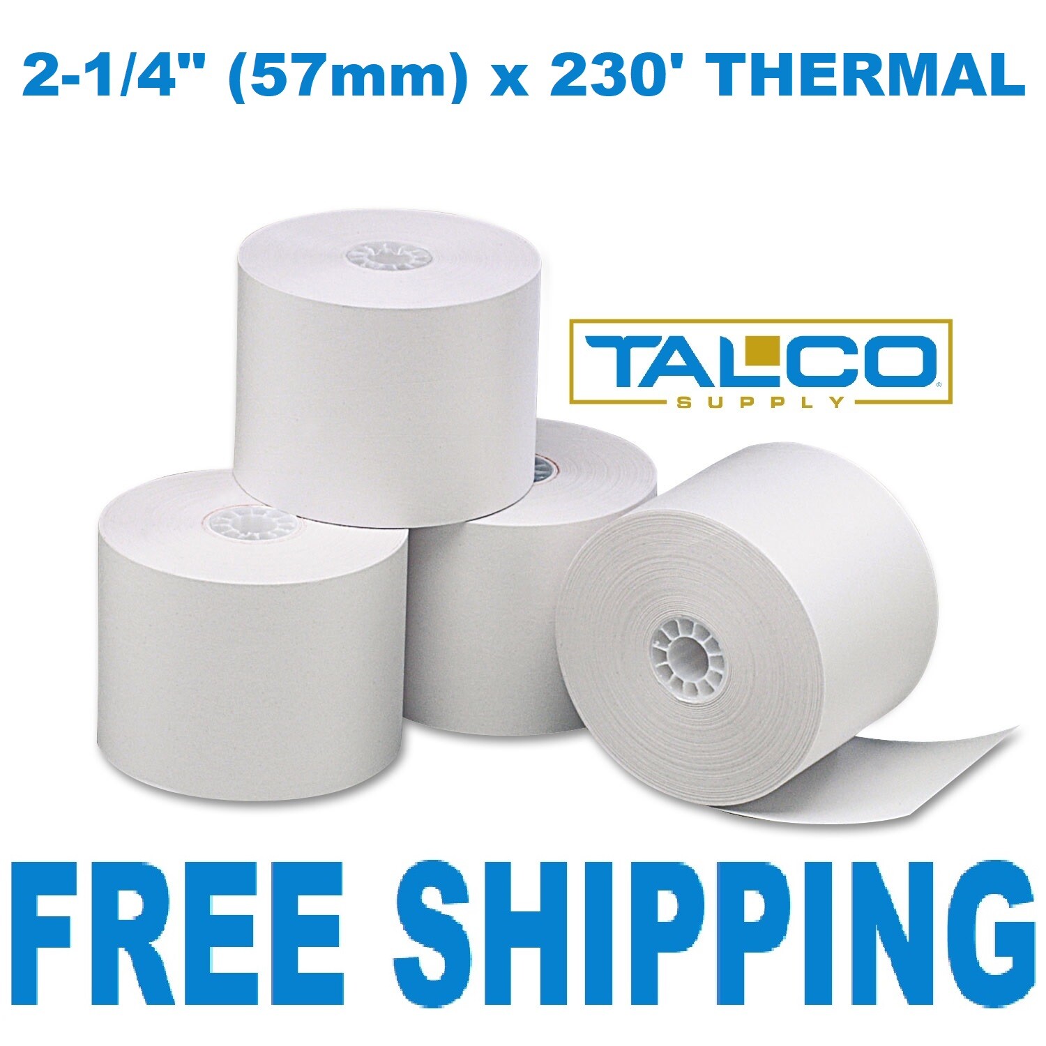 (50) ROYAL ALPHA 583cx (2-1/4" x 230') THERMAL PAPER ROLLS ~FAST ~