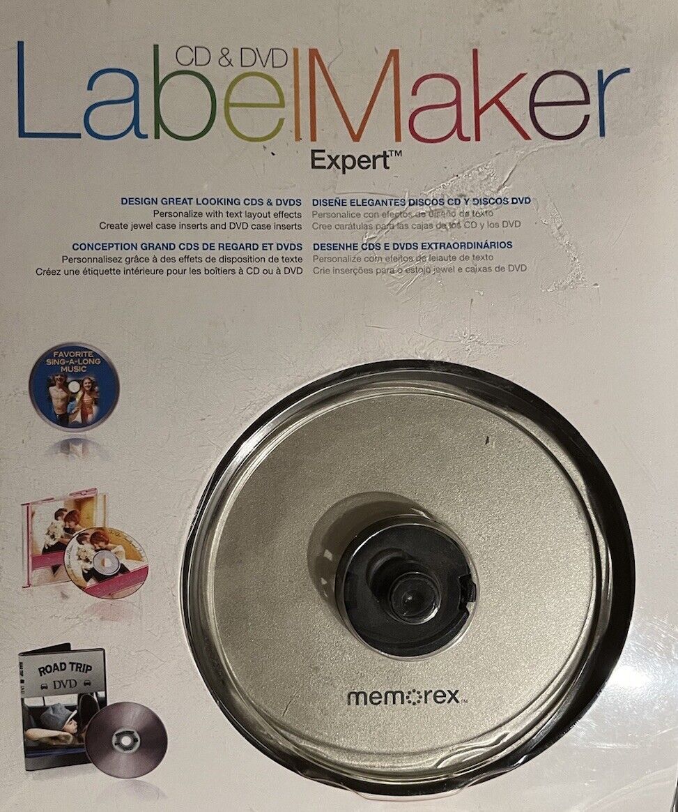 Memorex CD & DVD Label Maker Expert 138 label & Expressit Version 4.3 Software