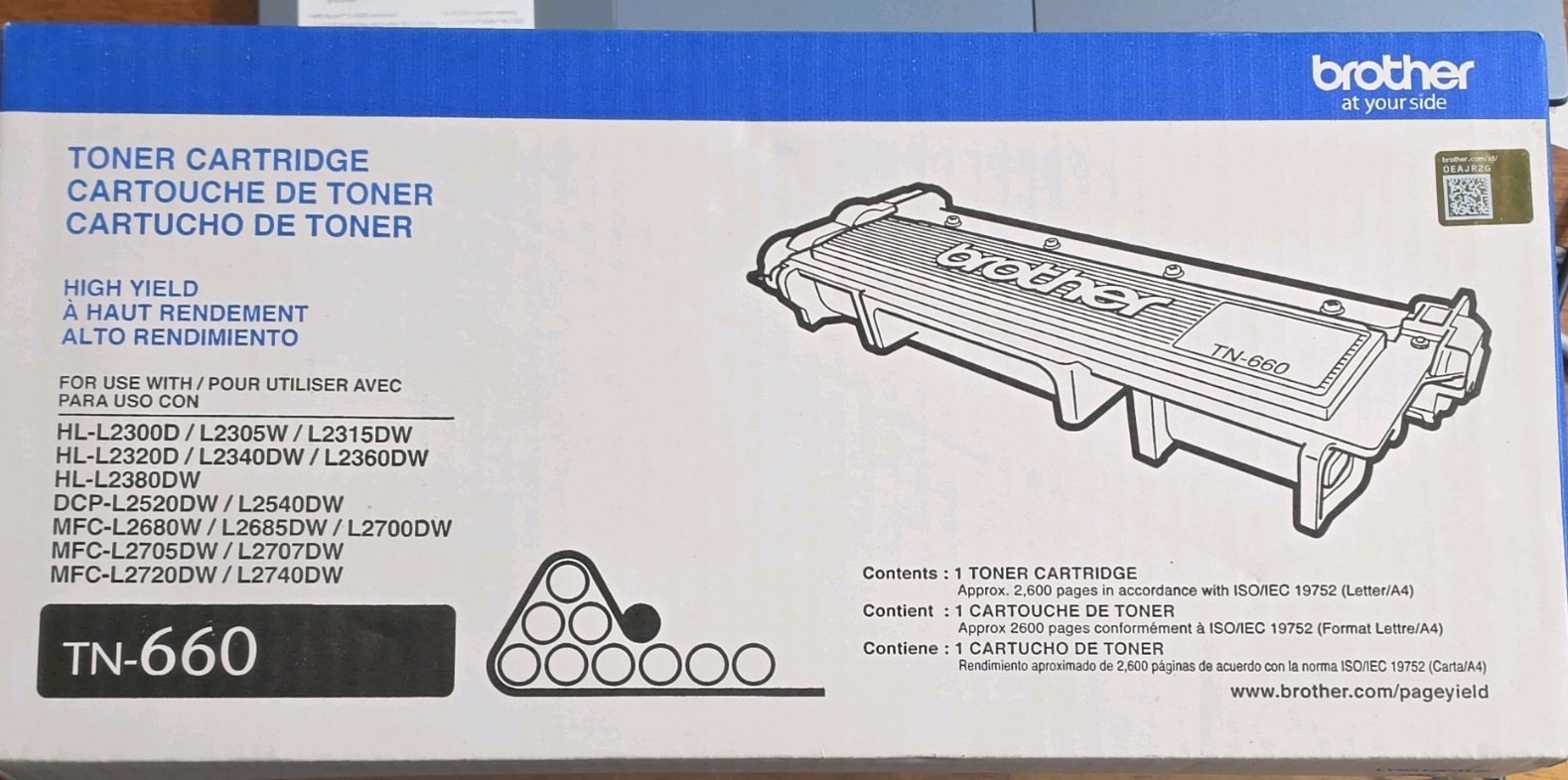 Brother TN660 High Yield Toner Cartridge