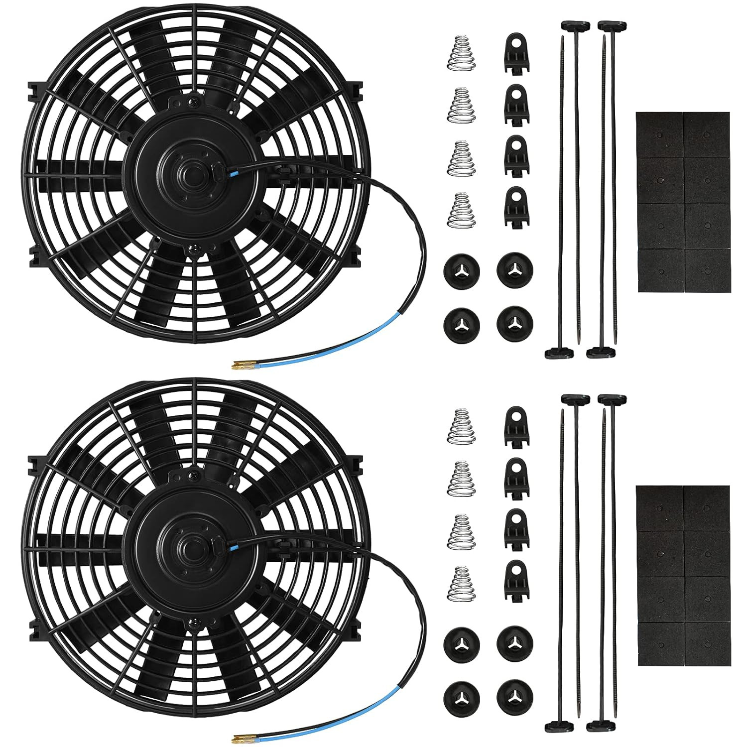 Electric Radiator Cooling Fan - Upgrade Universal Slim Fan Set of 2 (12 Inch)