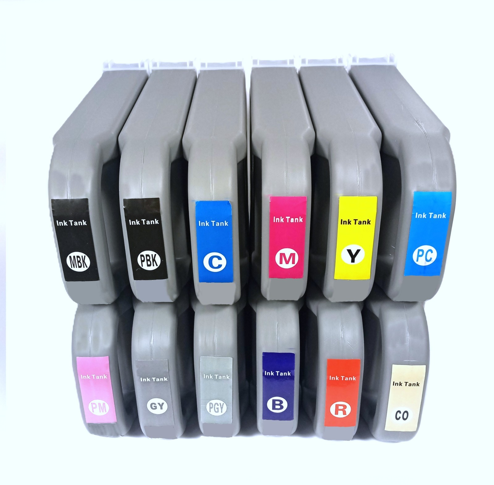 Set of 12 PFI-1700 Ink Tank for Canon Ipf Pro 2000 4000 4100 6000 PFI1700