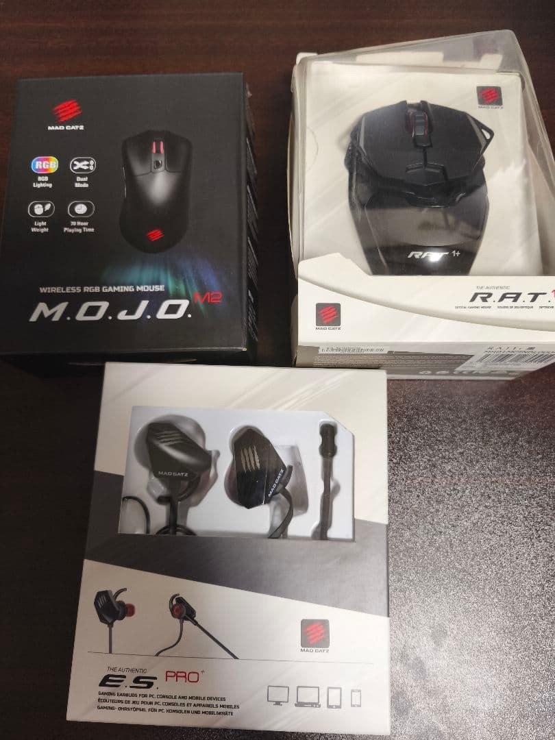 MAD CATZ M.O.J.O. M2 & R.A.T. 1+ Gaming Mouse & E.S. PRO+ Earphone