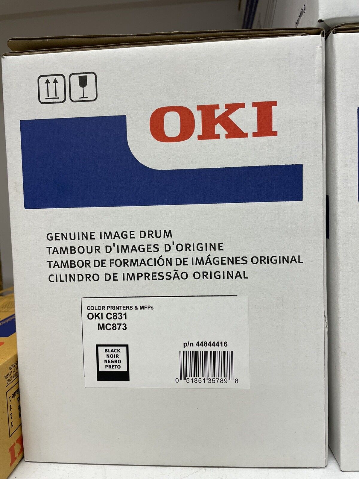 Okidata C831 Black Imaging Drum 44844416 Genuine OEM Oki