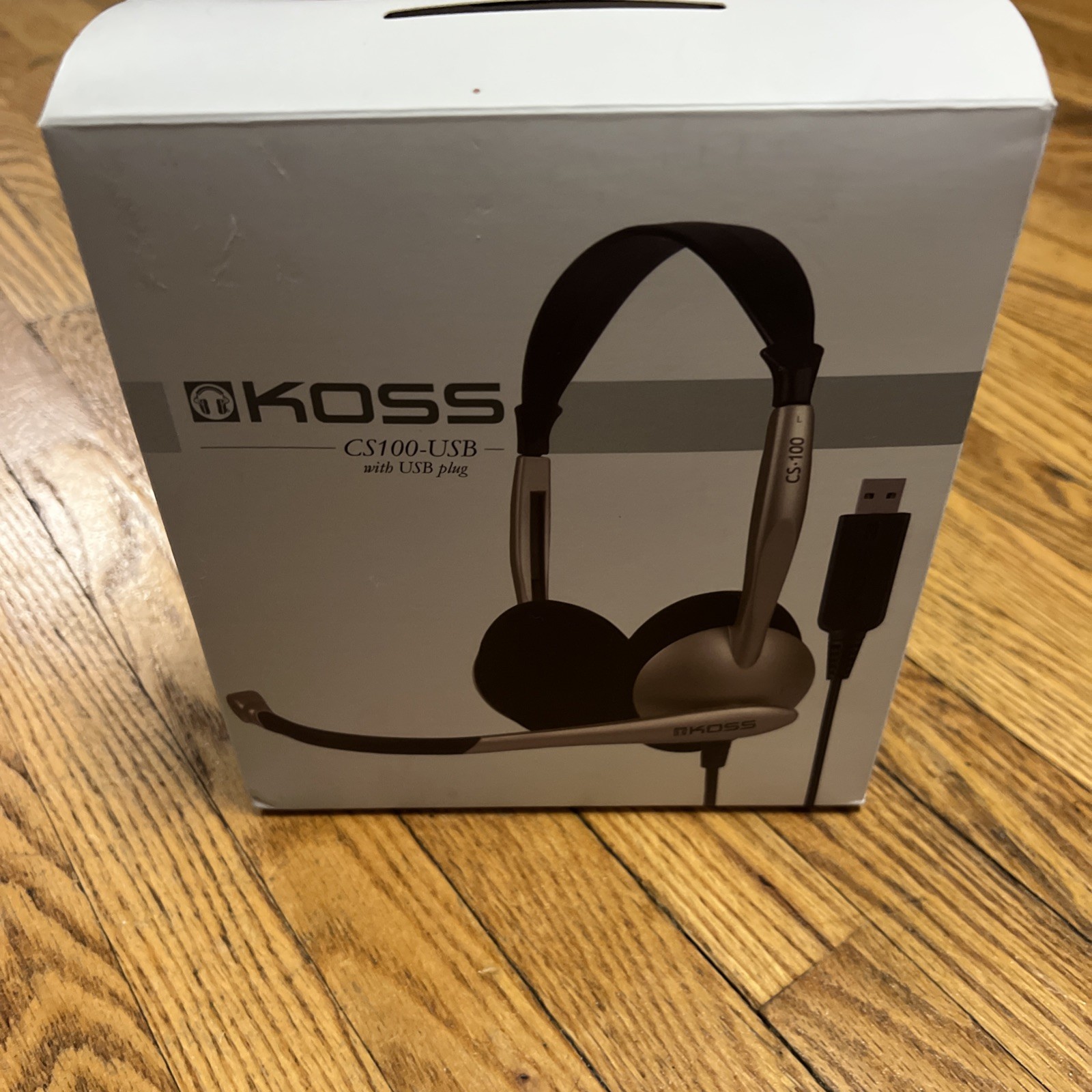 KOSS-HEADPHONES CS100 USB COMM HEADSET W/ MIC USB 8FT VOL
