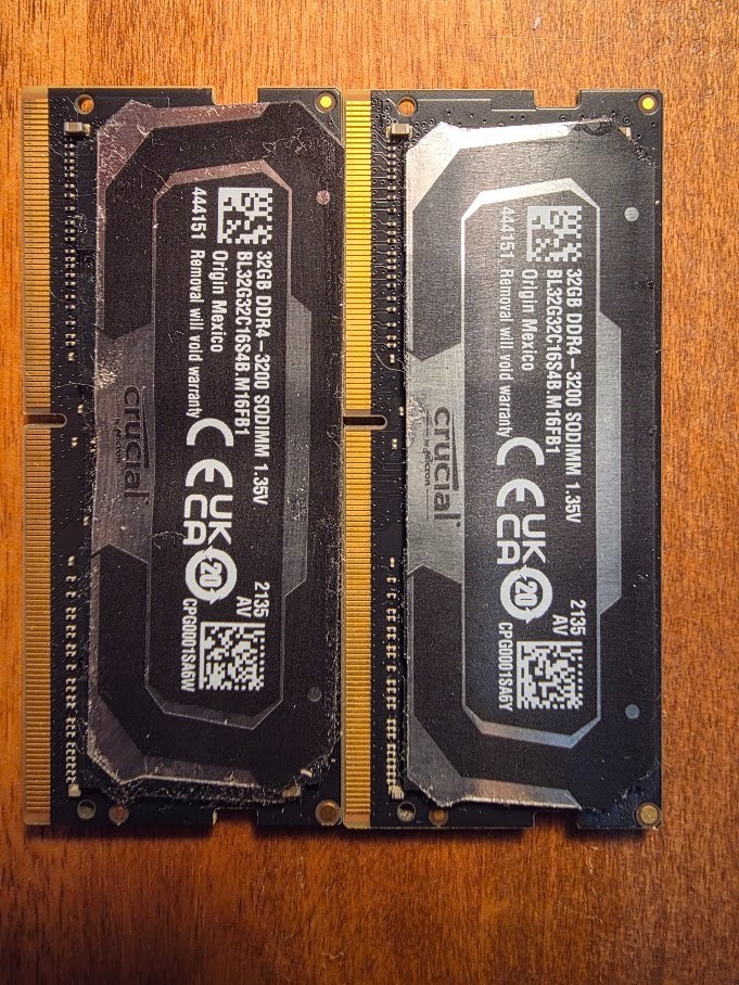 Laptop RAM Crucial Ballistix 64GB