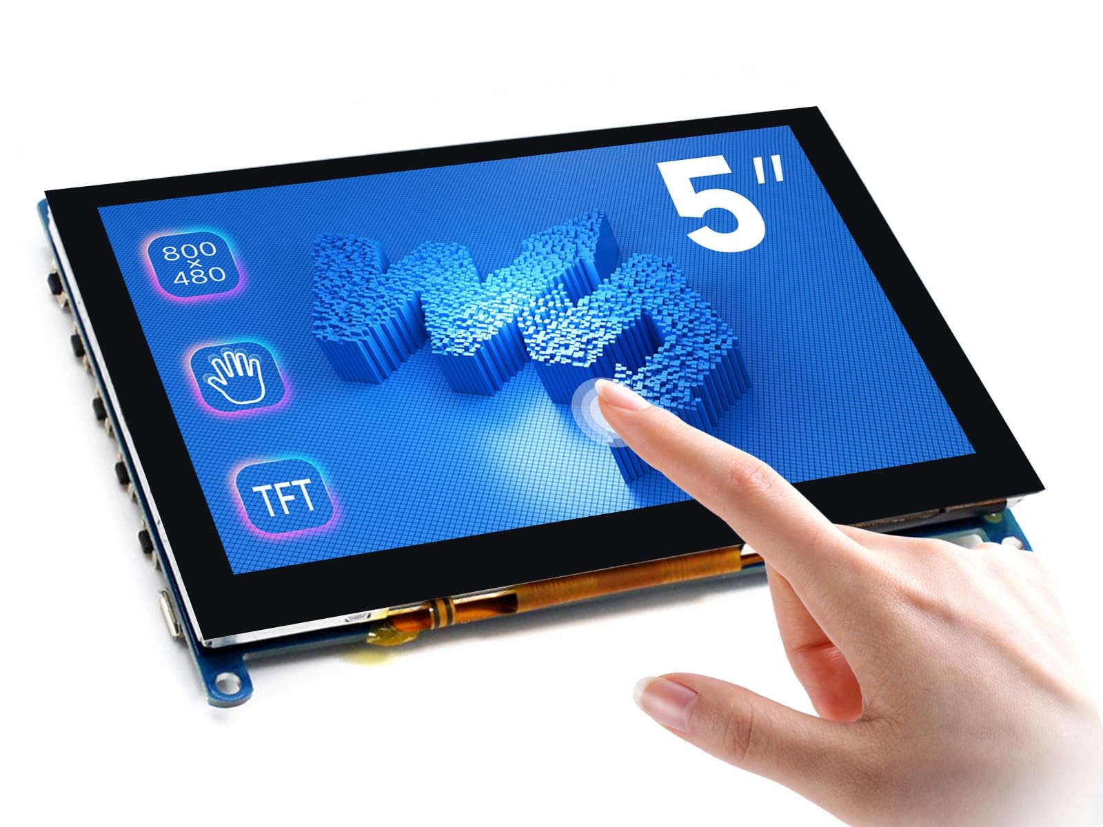 Waveshare 5inch HDMI LCD (H) Capacitive Touch Screen 800×480 for Raspberry Pi
