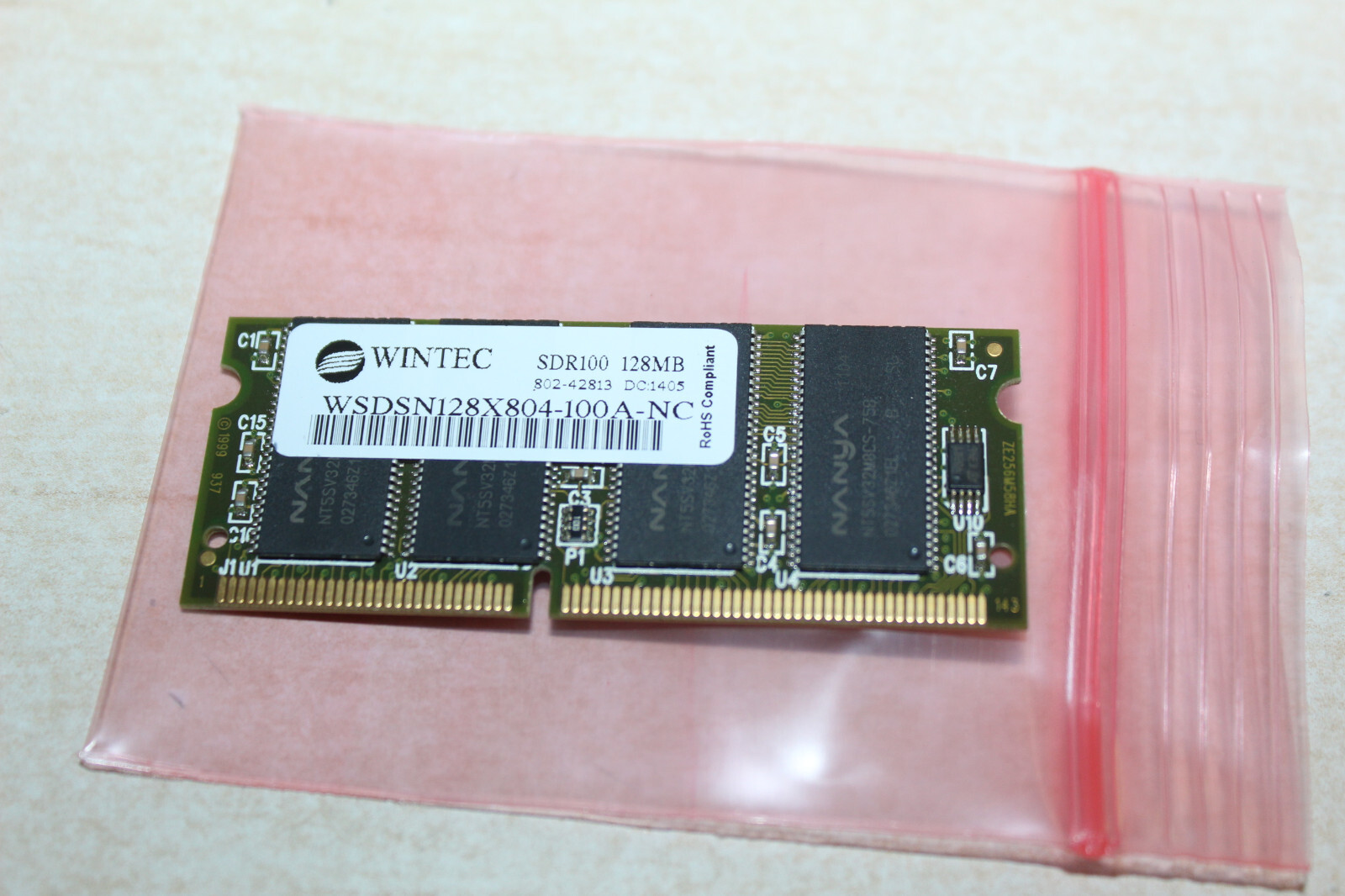 WSDSN128X804-100 A-PN SDR100 128MB SO-DIMM 100 MHz SDRAM Memory