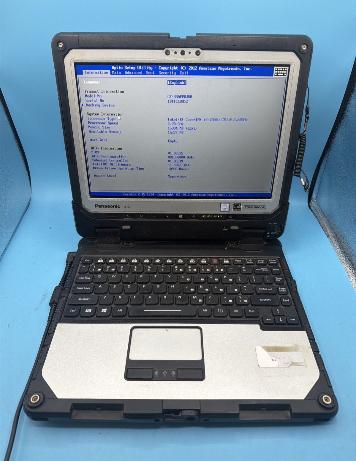 Panasonic Toughbook CF-33 Intel i5-7300U 2.6GHz 16GB RAM without Storage/OS