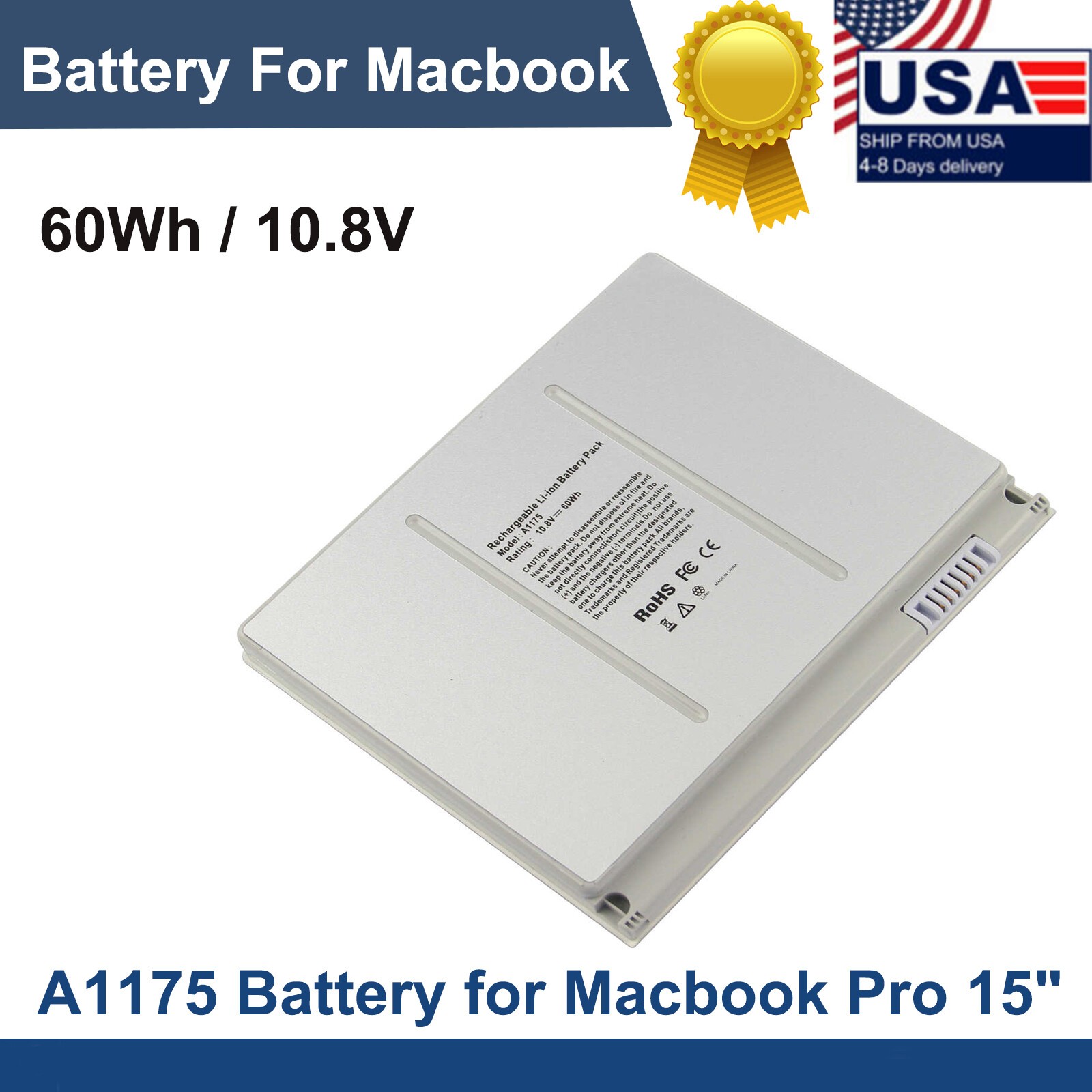 A1175 Battery For Apple Macbook Pro 15" A1211 A1226 A1260 A1150 (2006-2008) 60Wh