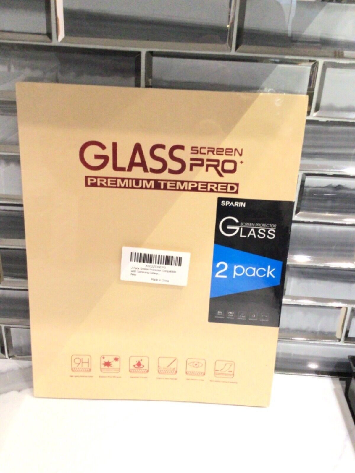 Sparin Glass Screen Protector Pro Premium Tempered 2 Pack Samsung Galaxy Tablet