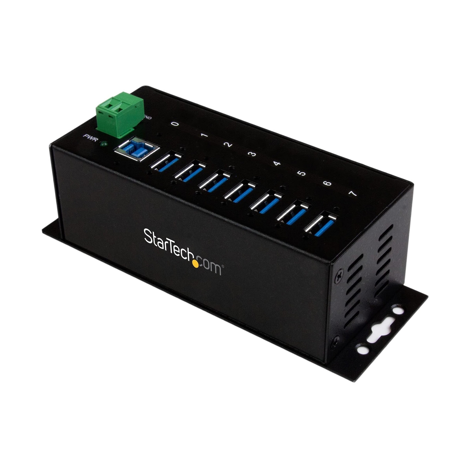 StarTech.com 7-Port USB 3.0 Hub - 5Gbps - Metal Industrial USB-A Hub with ESD...