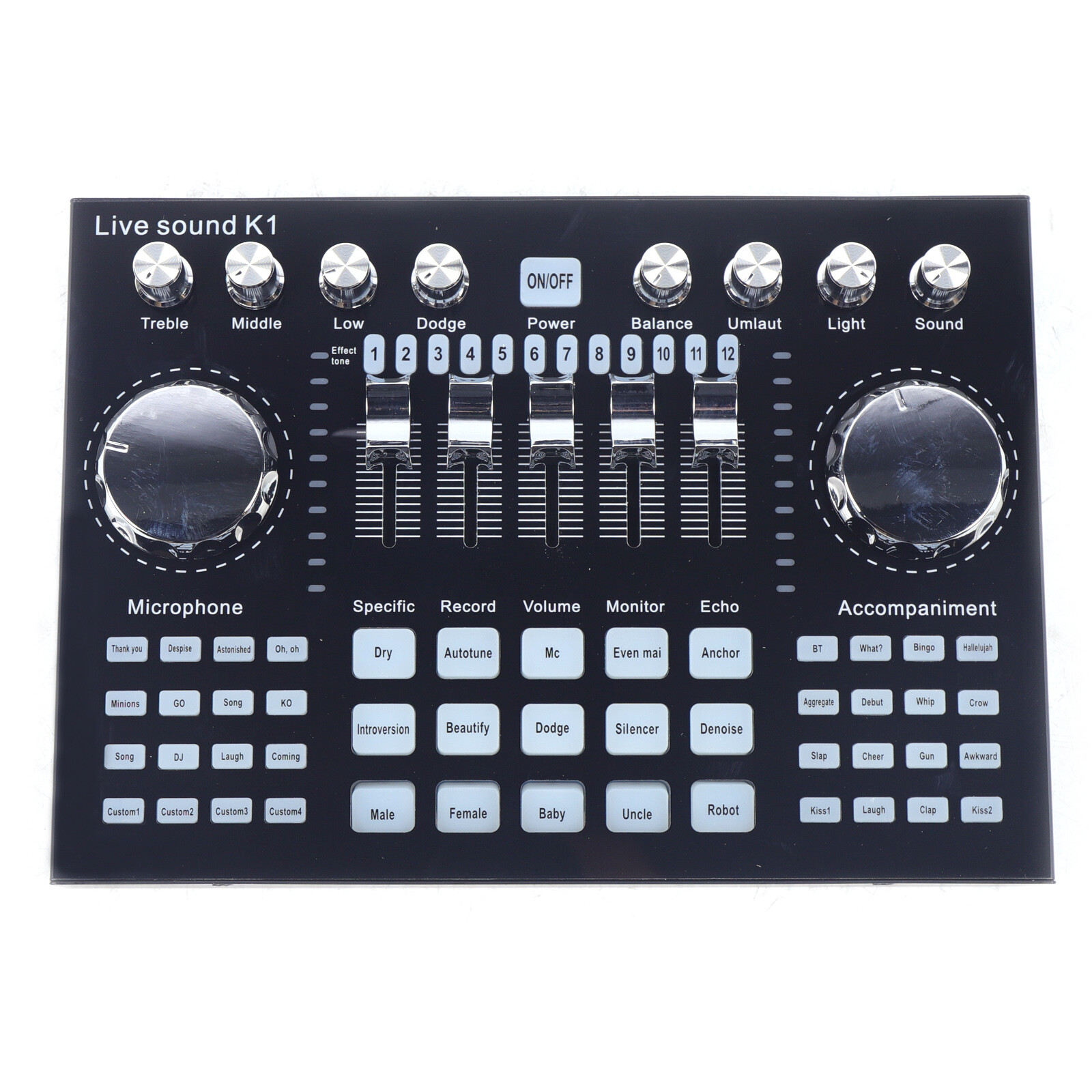Digital Audio Mixer Network Live Sound Card K1 Audio Mixing Console for PC Phone
