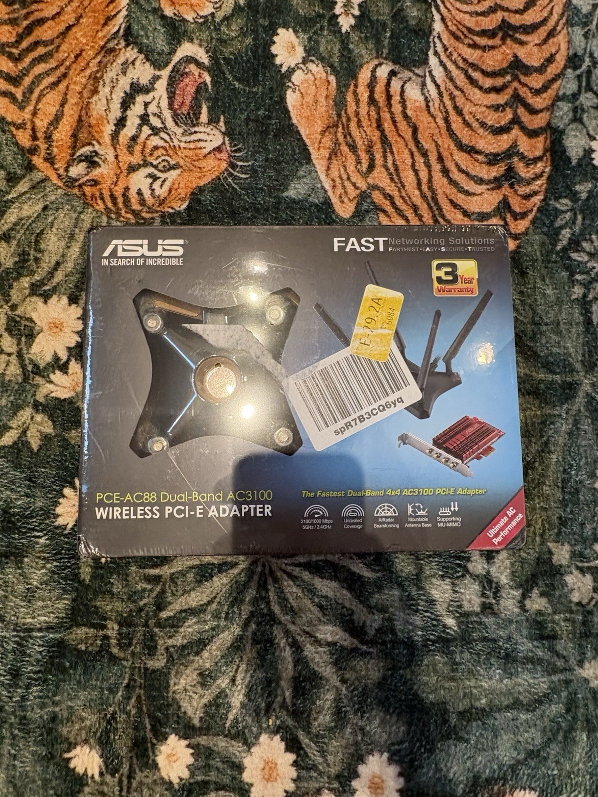 BRAND NEW SEALED - ASUS PCE-AC88 AC3100 Dual Band PCIe Wi-Fi Adapter - 