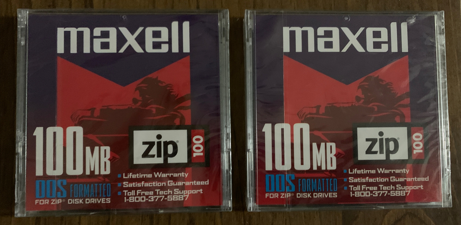 2 Maxell Zip 100MB Disks IBM Formatted 580005  Disc Drive PC Sealed Brand New