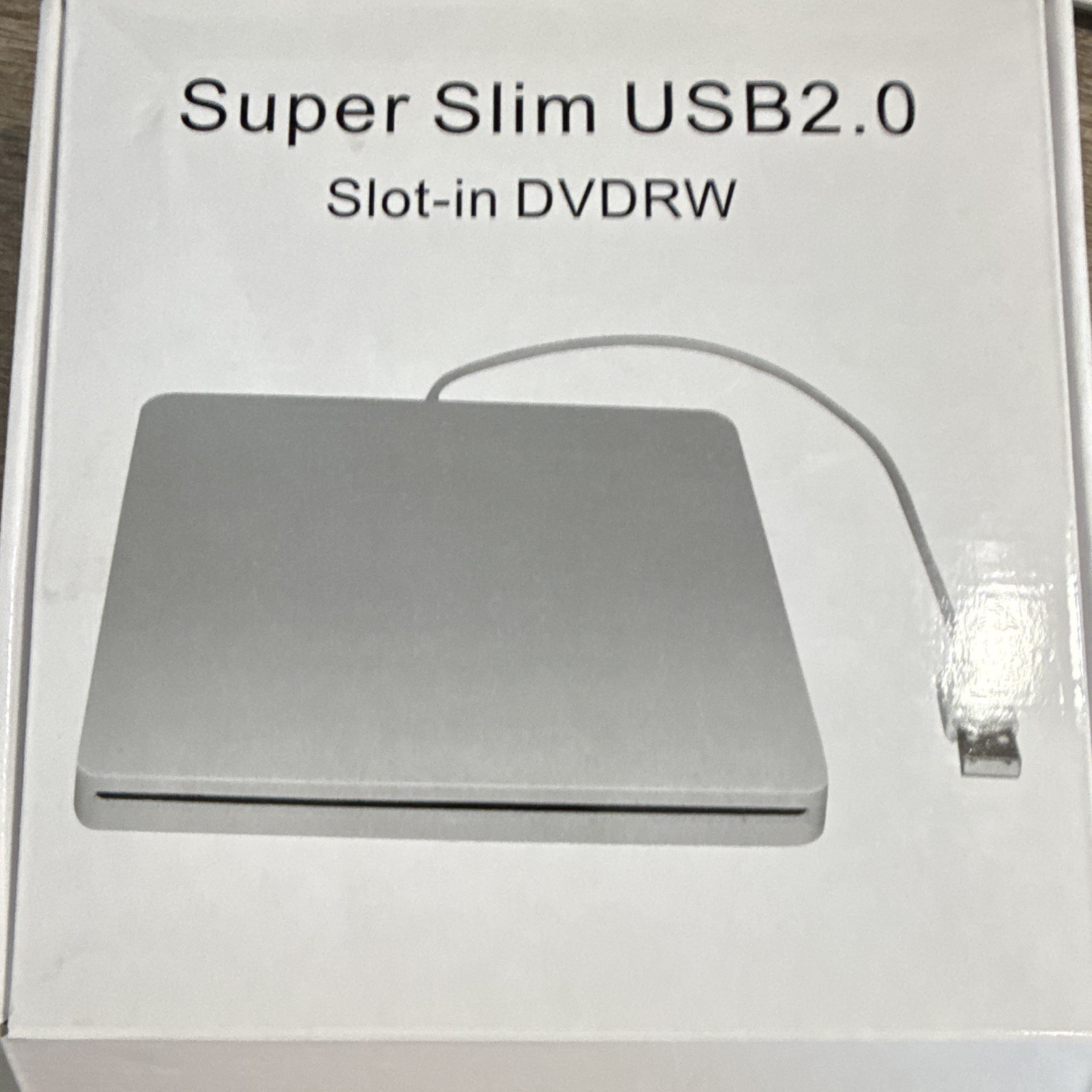 Super Slim USB 2.0 Slot-in External DVD-RW Optical Drive, Silver
