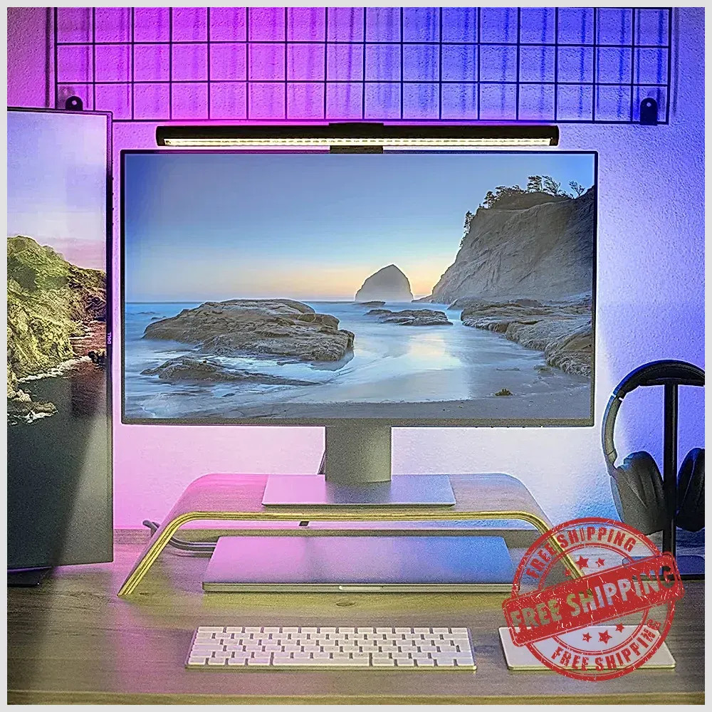 LED Monitor Light Bar RGB Computer Screen Lamp Eye-Care USB Dimmable Gaming Desk