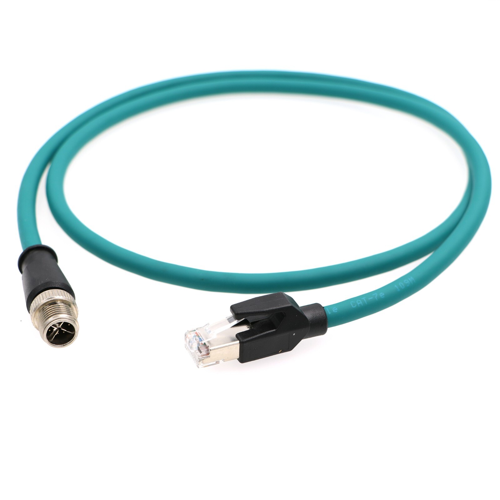 M12 8 Pin X-Code Male to RJ45 Cat6a Ethernet Shielded Cable for Cognex Camera
