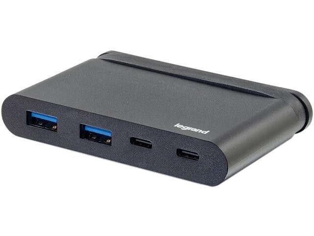 New Legrand C2G 26914 USB-C Hub with USB-A, USB-C and Power Delivery, Black