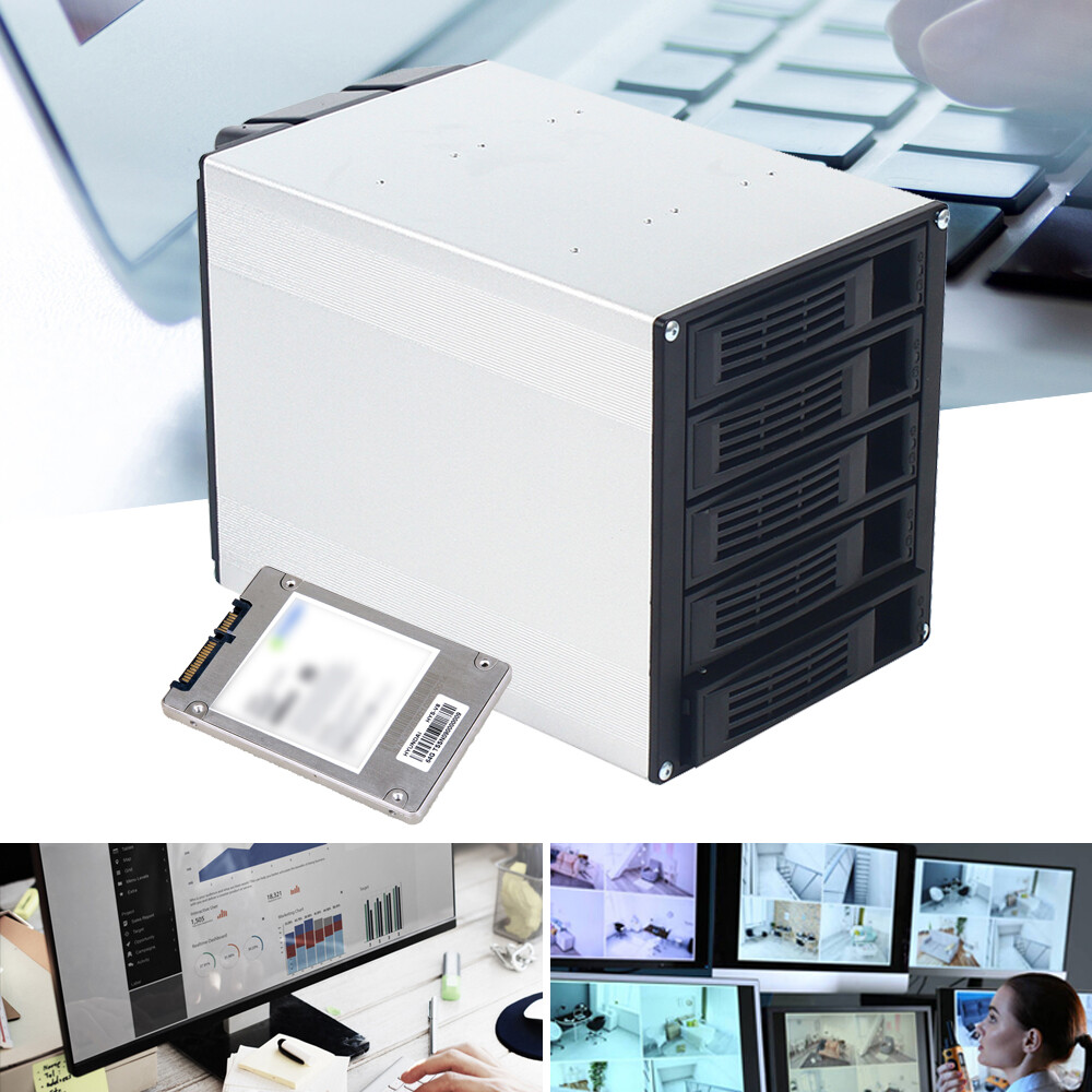 New Hard Drive Enclosure Internal 5 Hot Swap Bay Mobile Rack for 5xSATA 3.5" HDD
